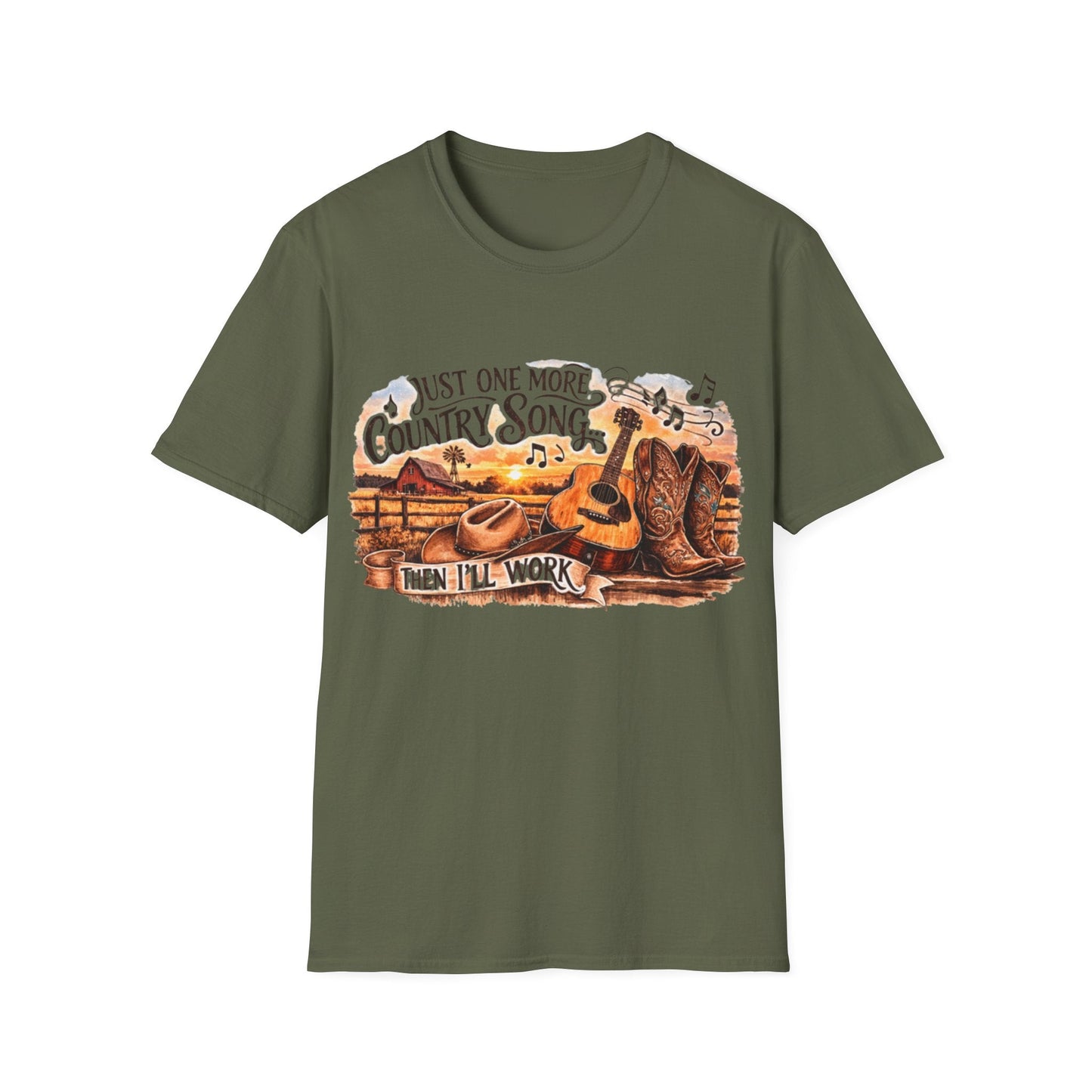 Just One More Country Song Guitar & Boots T-Shirt - SJM Print Store