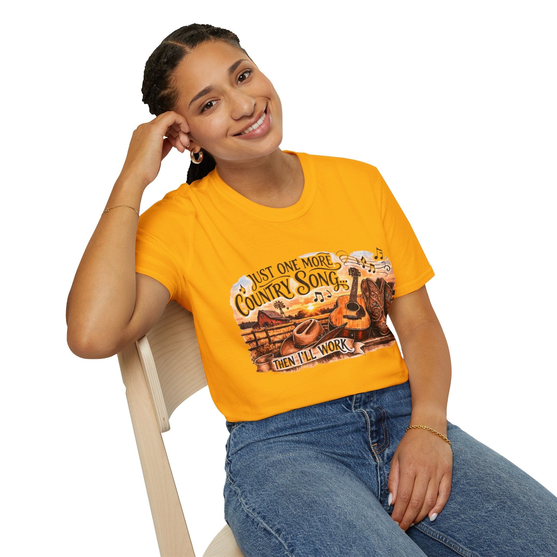 Just One More Country Song Guitar & Boots T-Shirt - SJM Print Store
