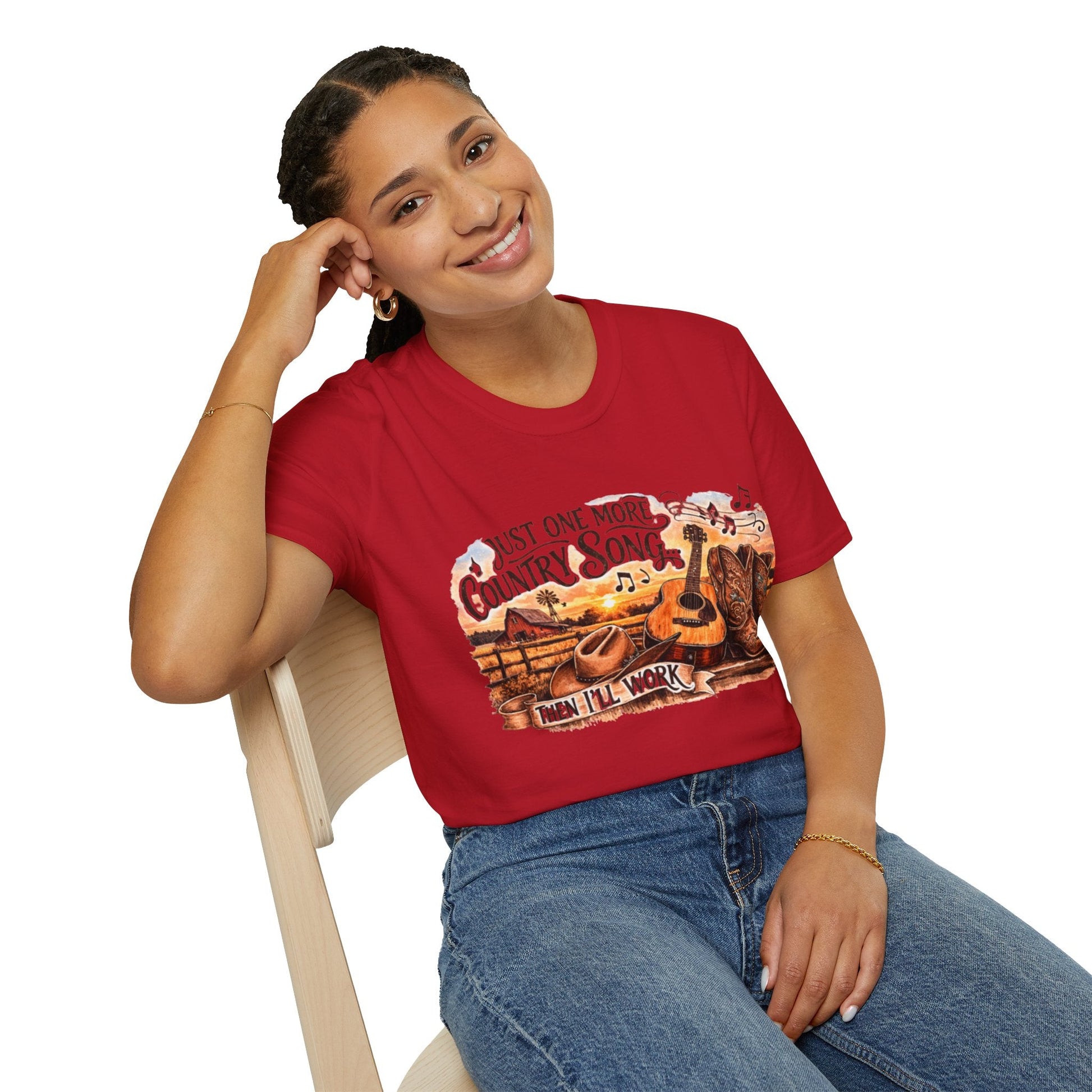 Just One More Country Song Guitar & Boots T-Shirt - SJM Print Store