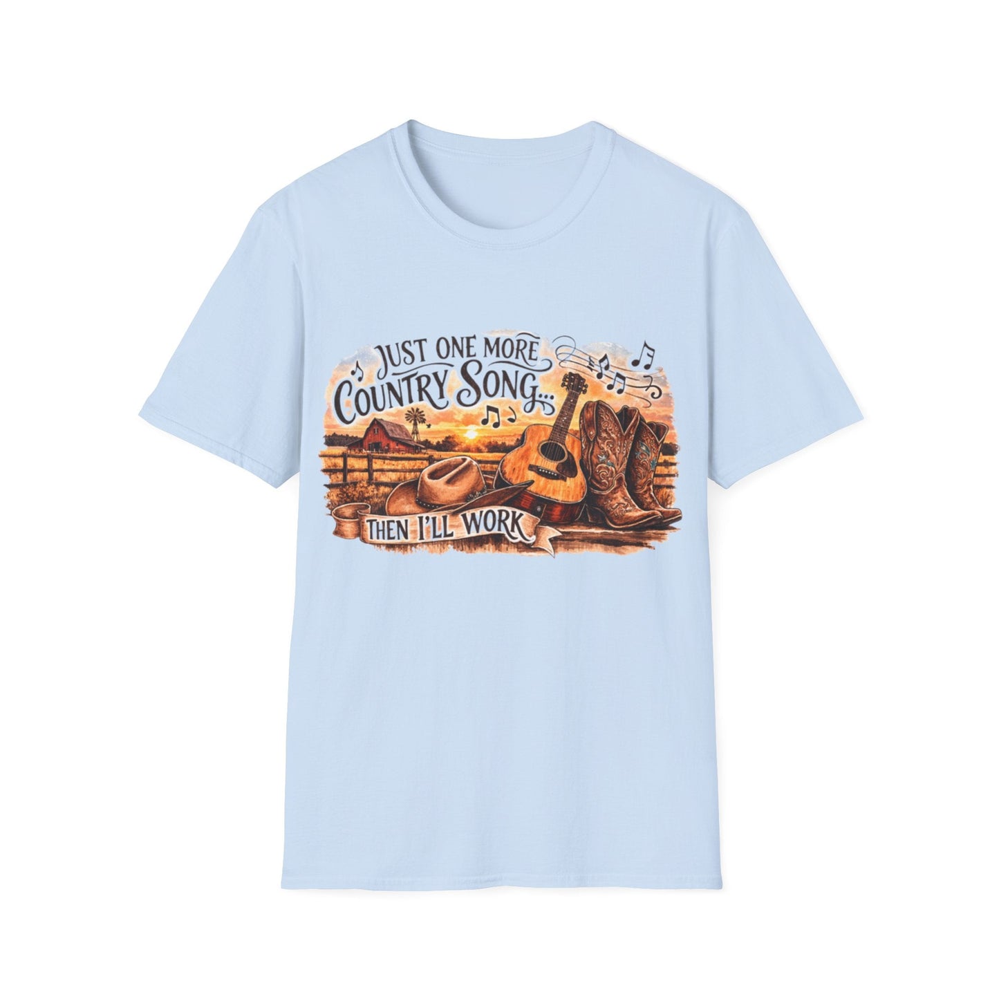 Just One More Country Song Guitar & Boots T-Shirt - SJM Print Store