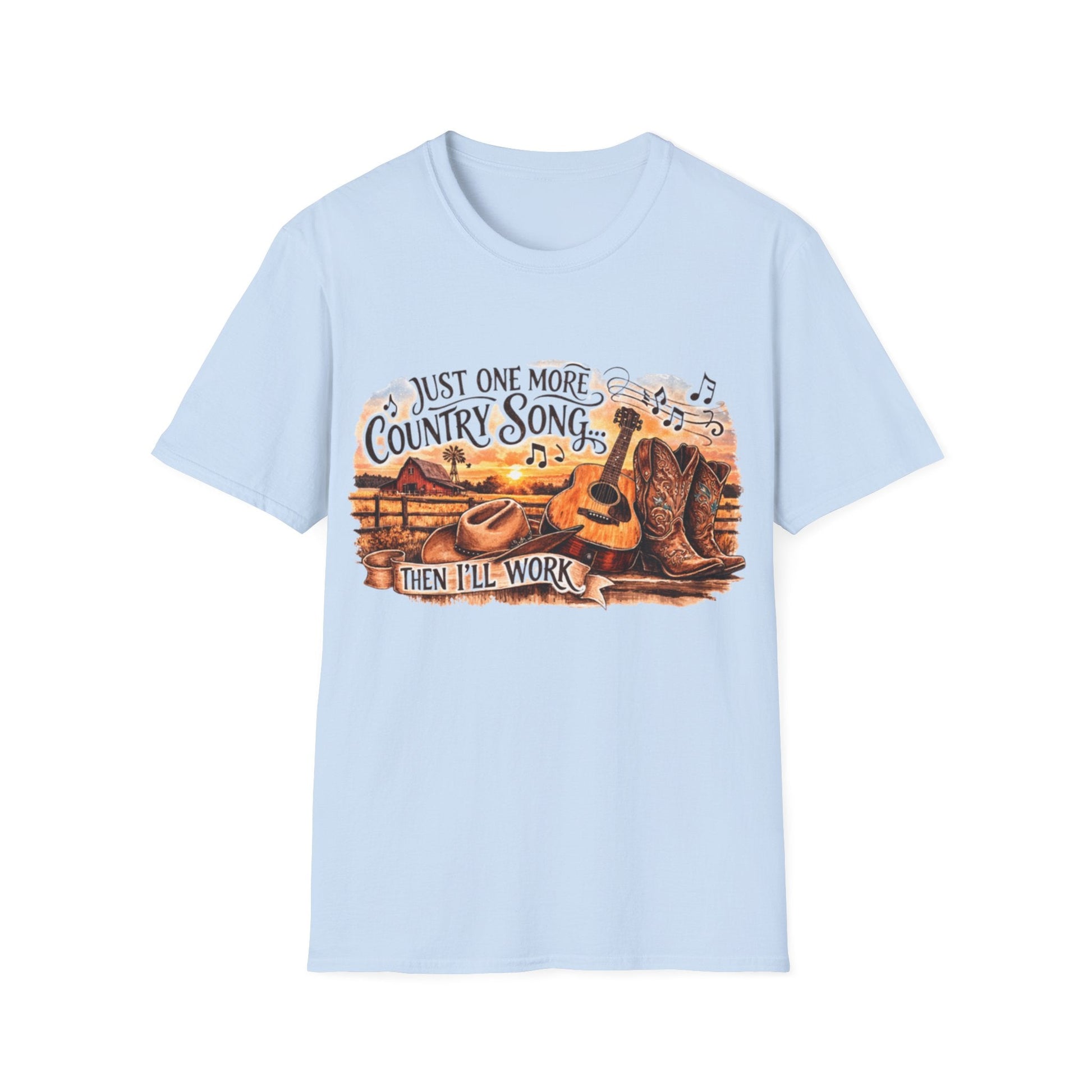 Just One More Country Song Guitar & Boots T-Shirt - SJM Print Store