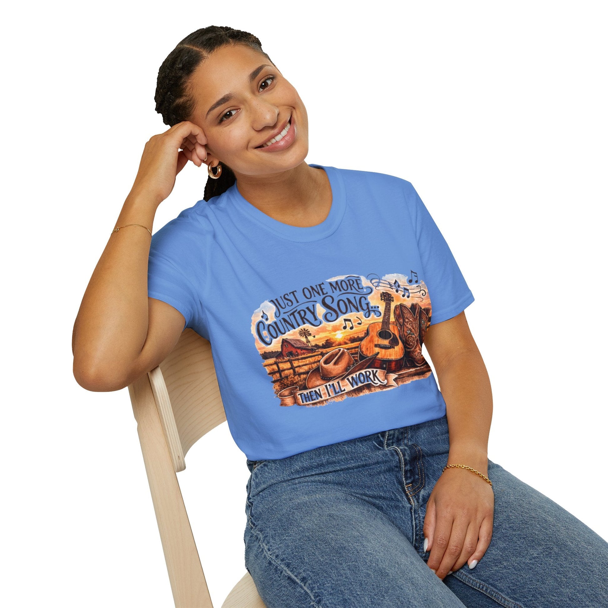 Just One More Country Song Guitar & Boots T-Shirt - SJM Print Store