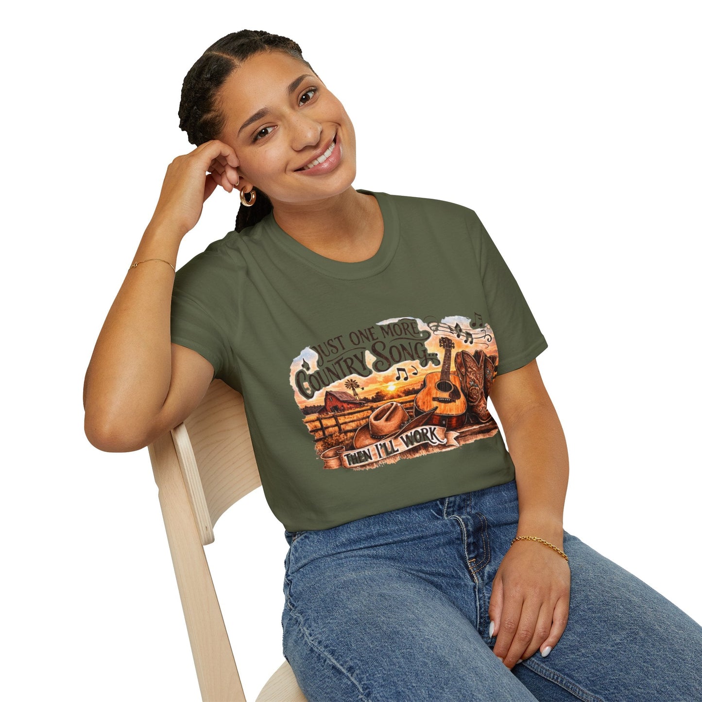Just One More Country Song Guitar & Boots T-Shirt - SJM Print Store