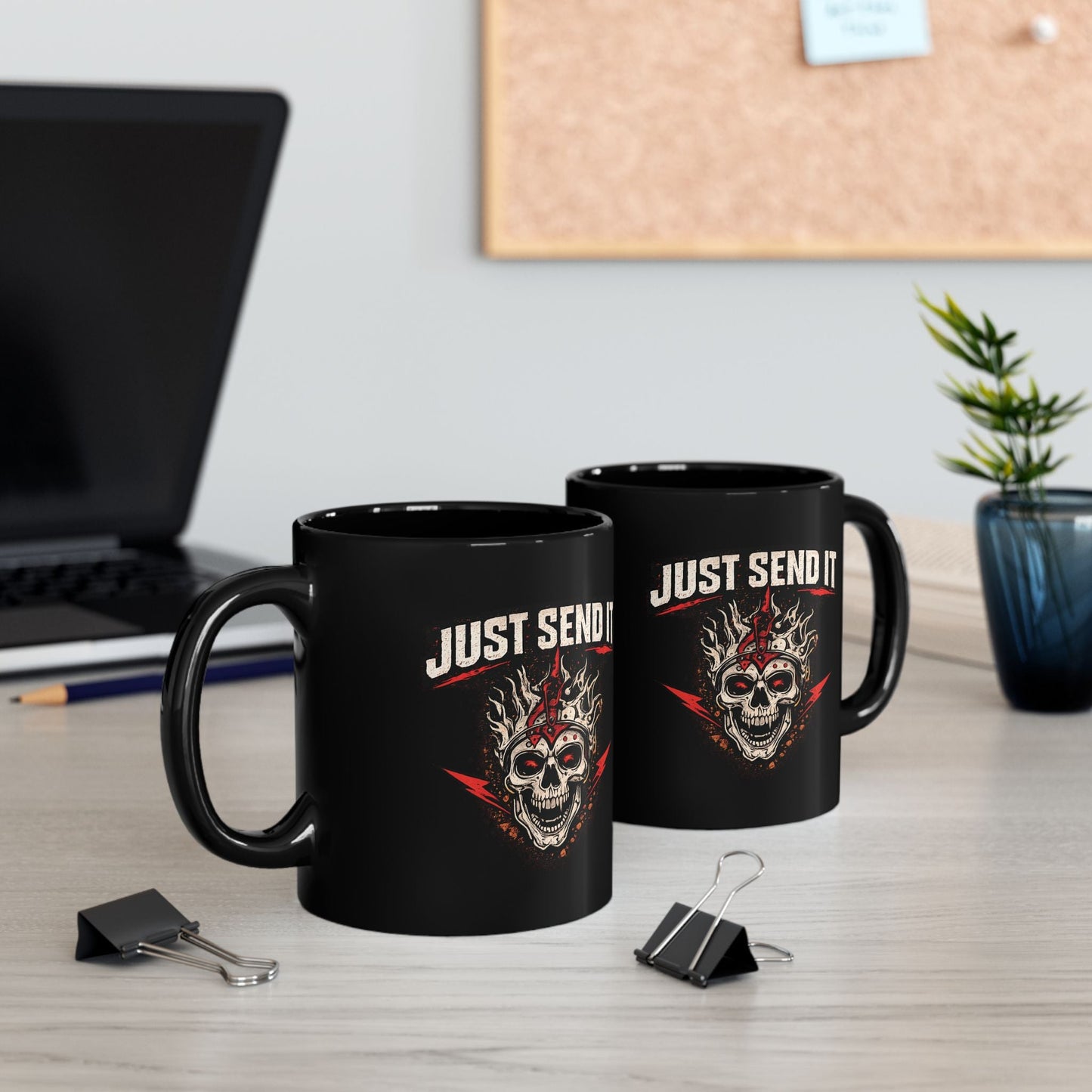 Just Send It Skull Moto Mug - SJM Print Store