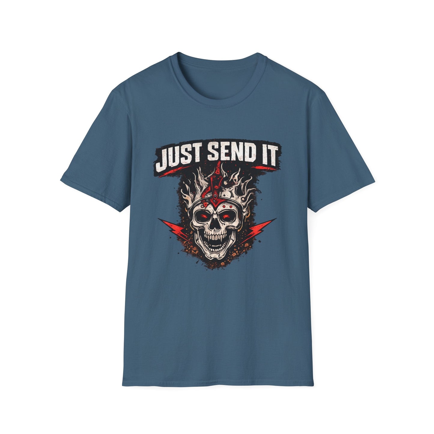 Just Send It Skull Moto T-Shirt - SJM Print Store