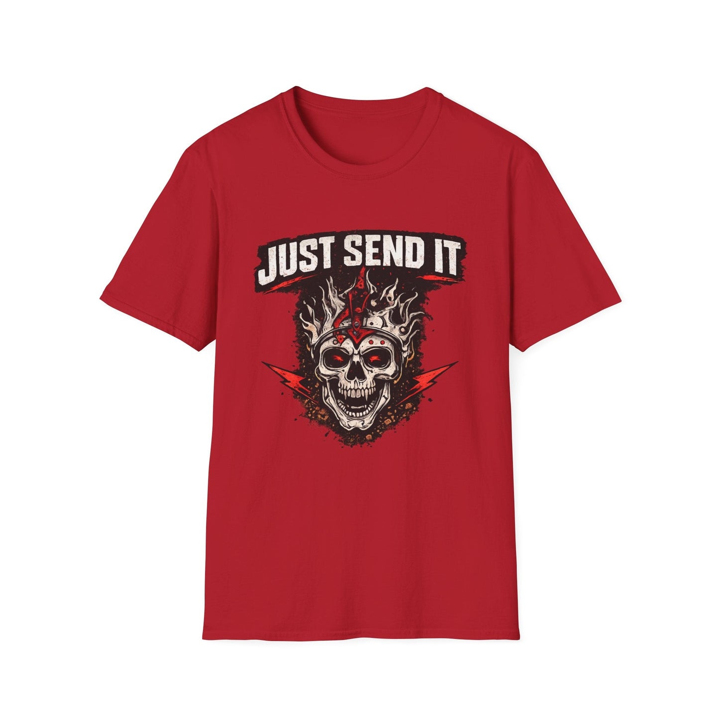 Just Send It Skull Moto T-Shirt - SJM Print Store