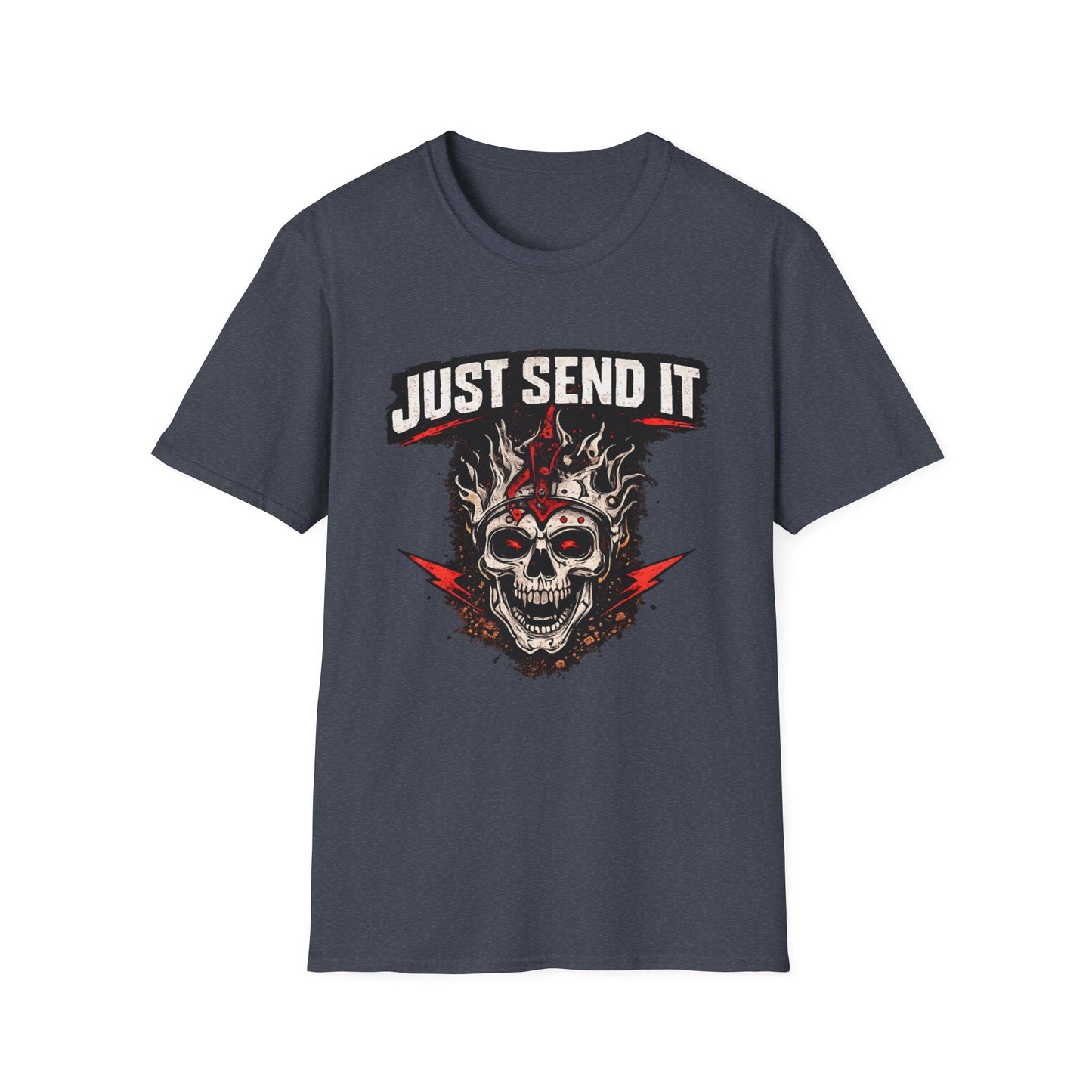 Just Send It Skull Moto T-Shirt - SJM Print Store