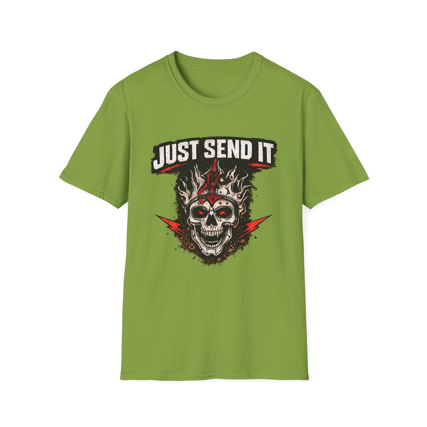 Just Send It Skull Moto T-Shirt - SJM Print Store