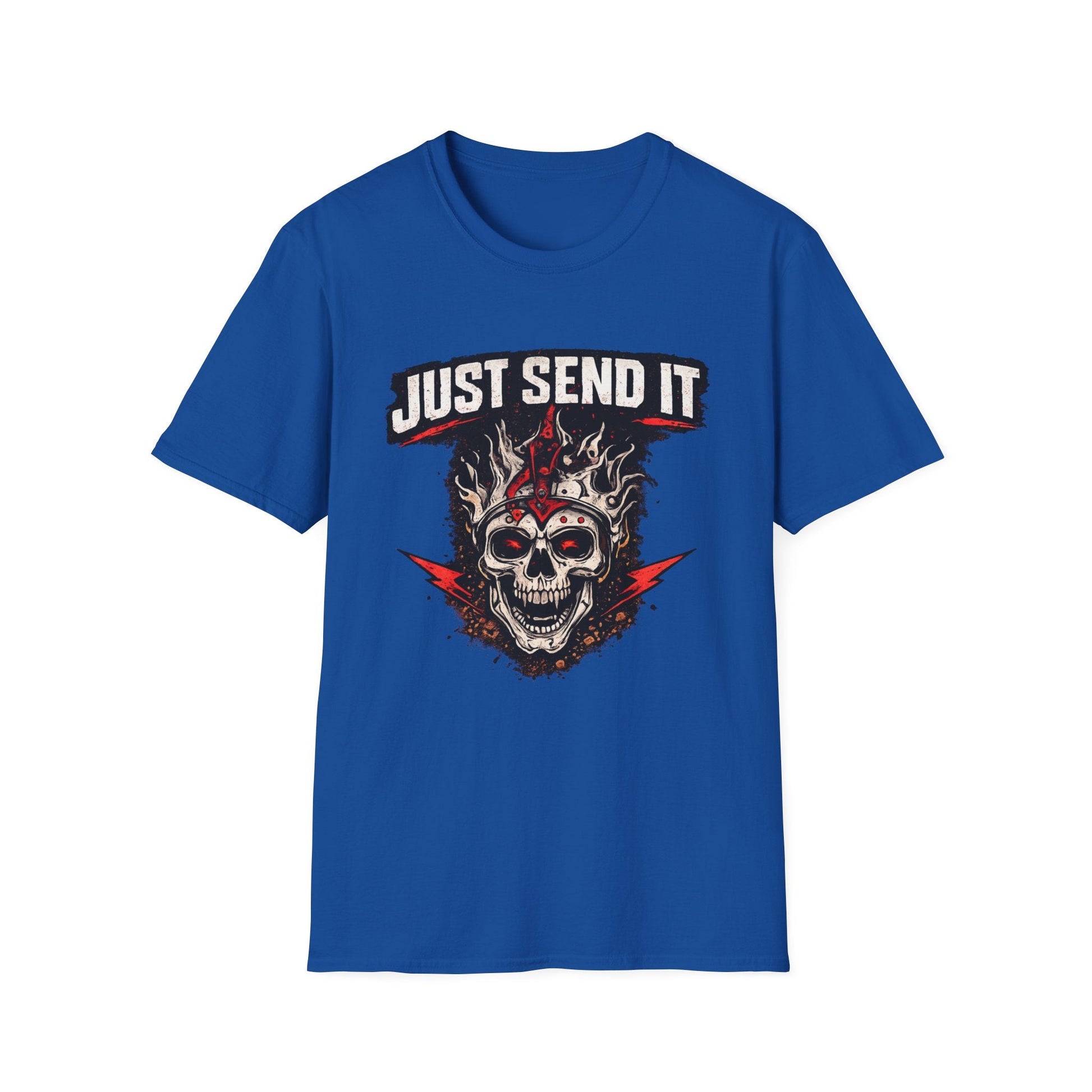 Just Send It Skull Moto T-Shirt - SJM Print Store