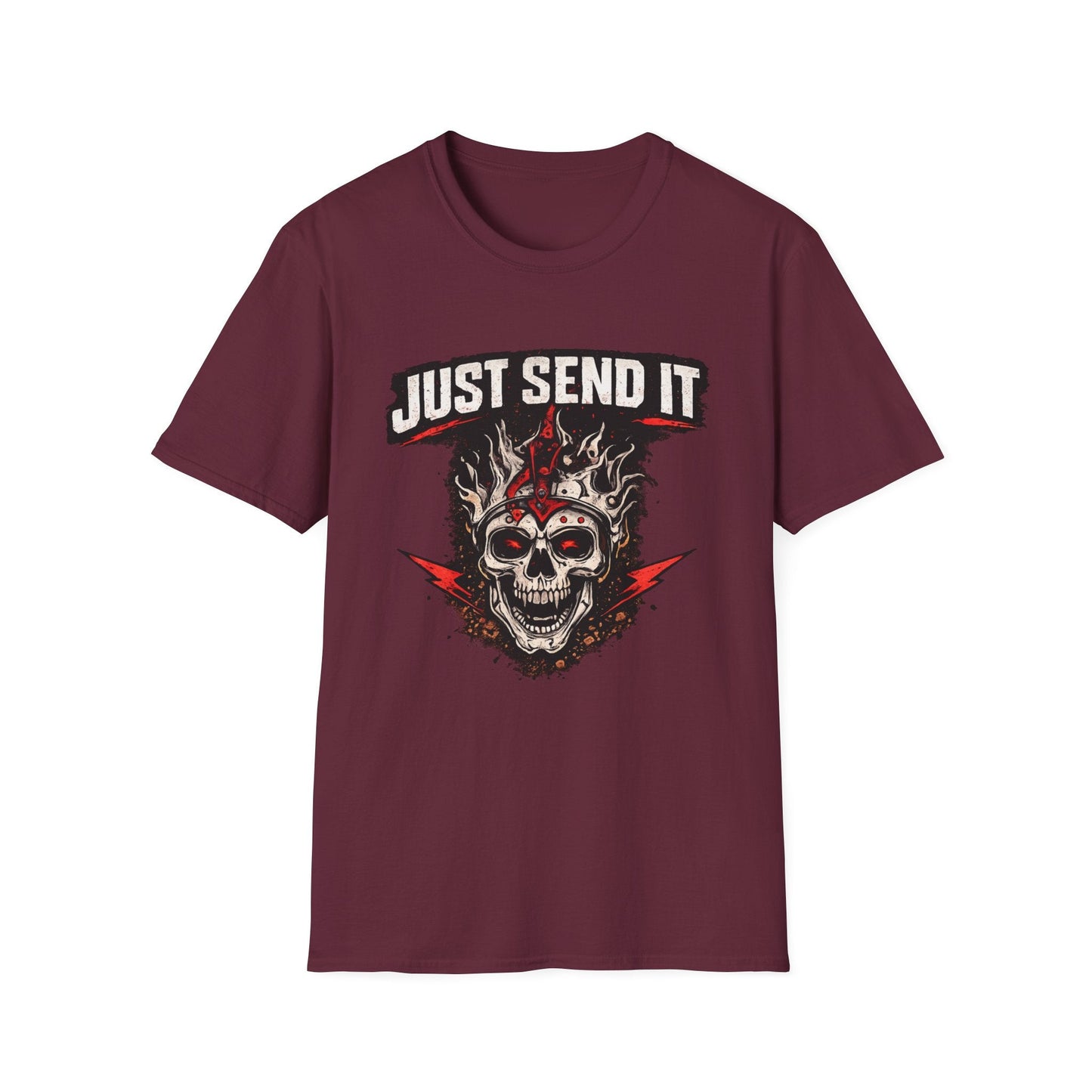 Just Send It Skull Moto T-Shirt - SJM Print Store