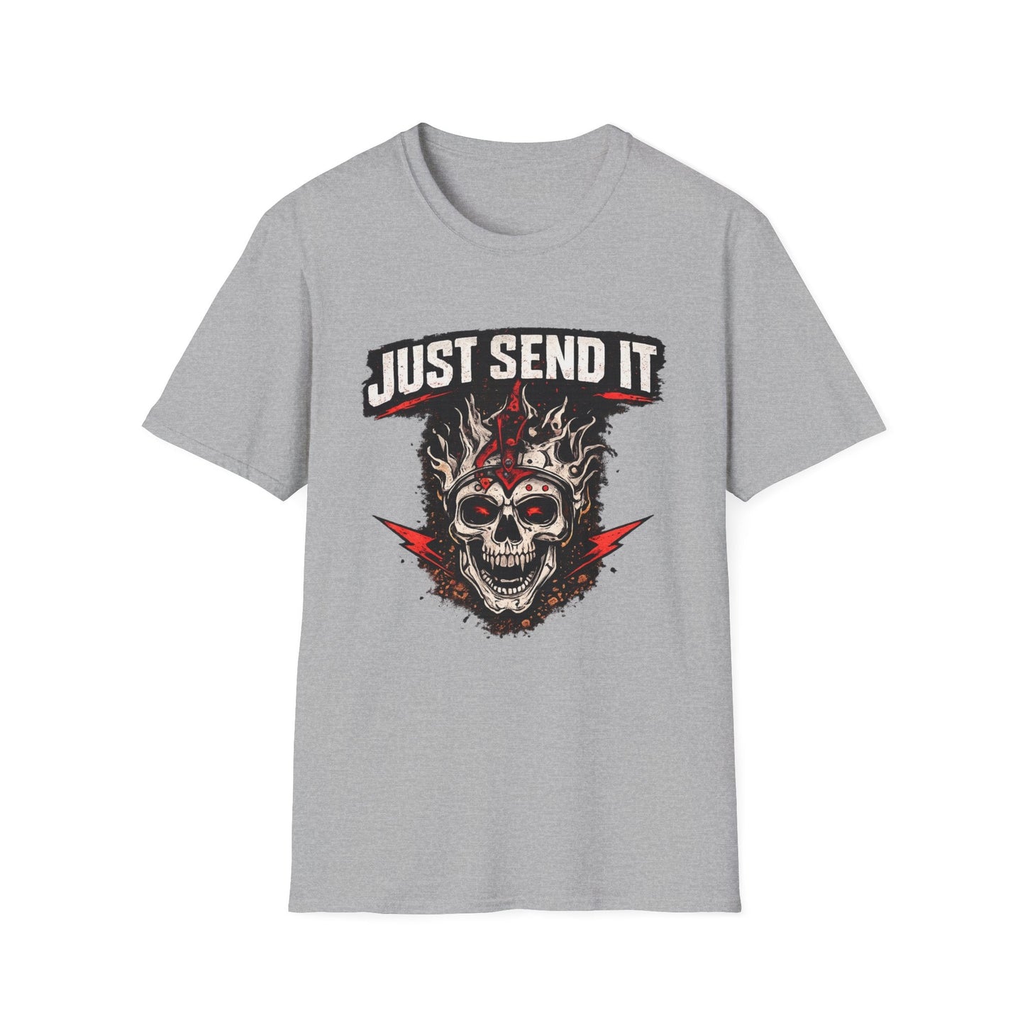 Just Send It Skull Moto T-Shirt - SJM Print Store