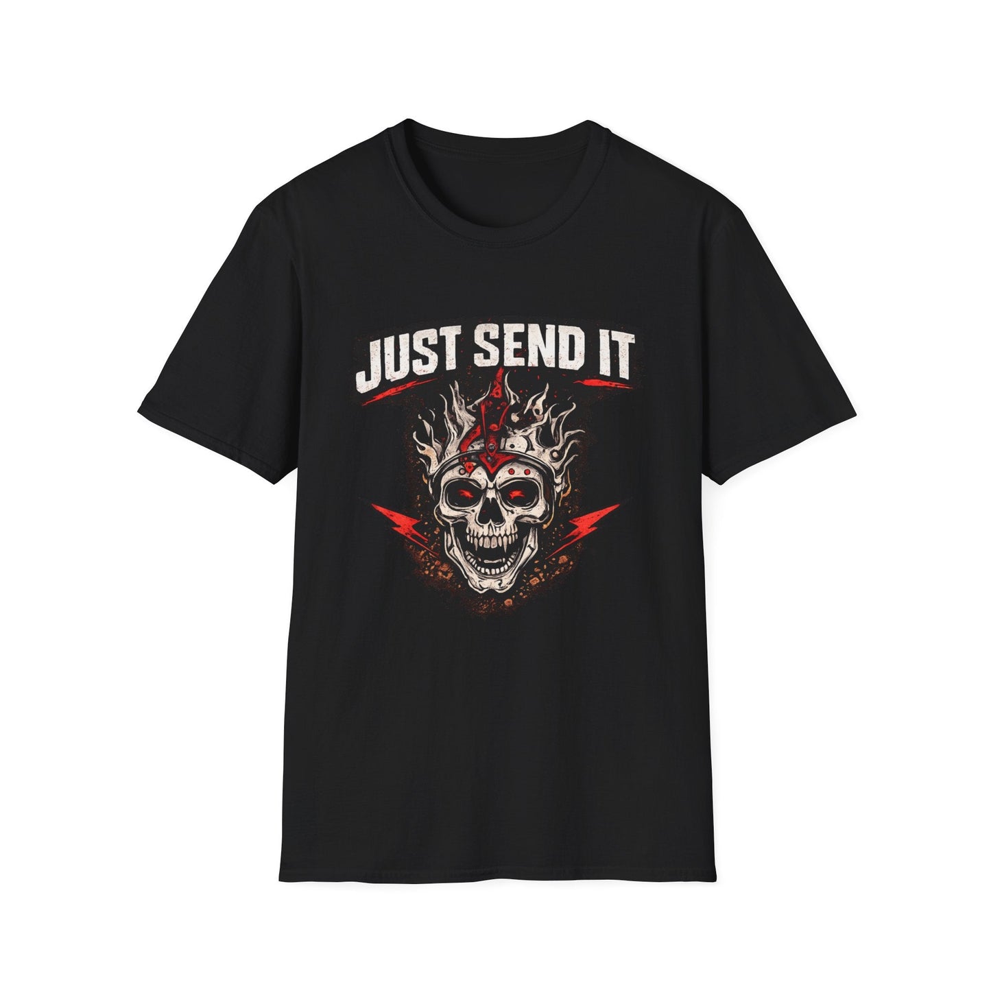 Just Send It Skull Moto T-Shirt - SJM Print Store