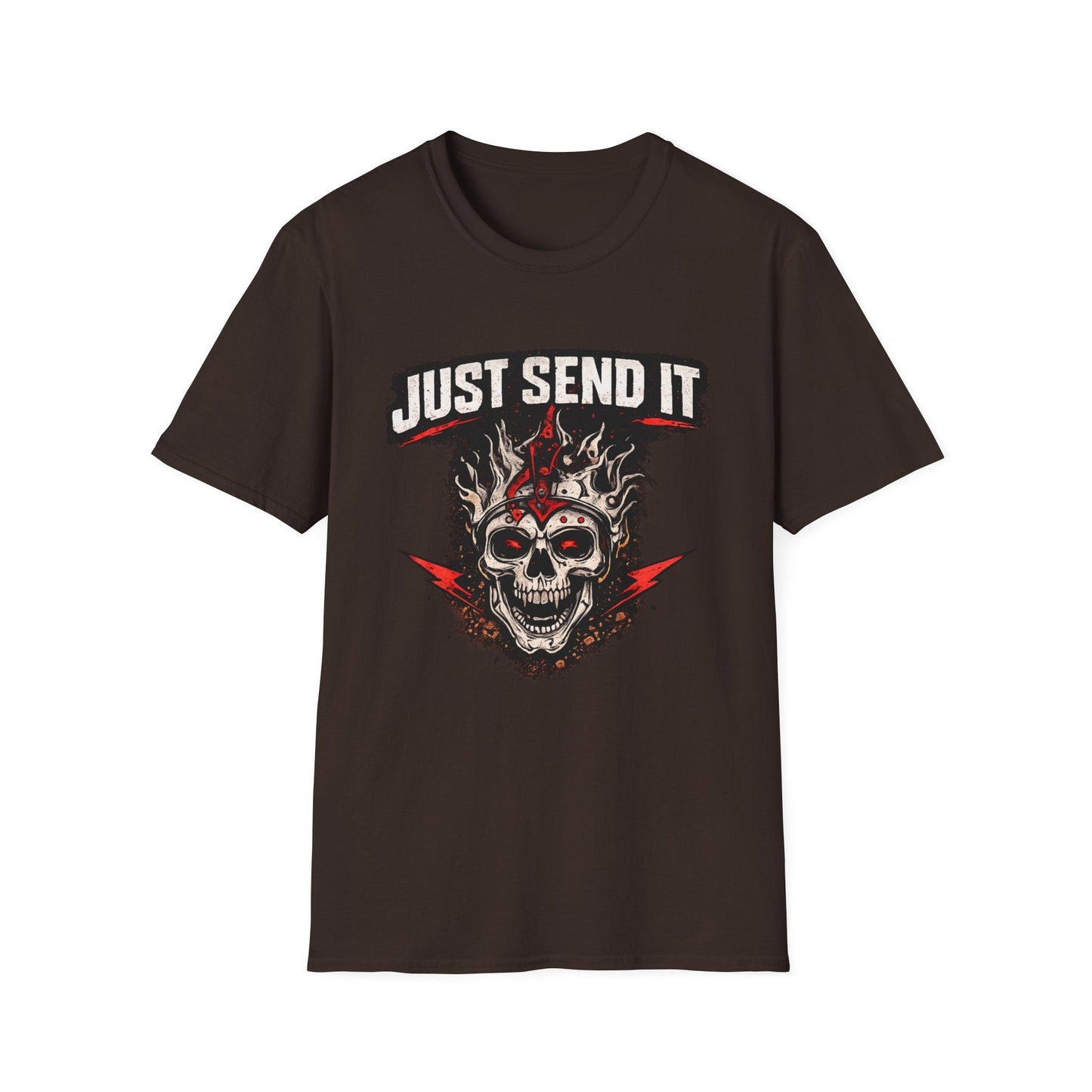 Just Send It Skull Moto T-Shirt - SJM Print Store