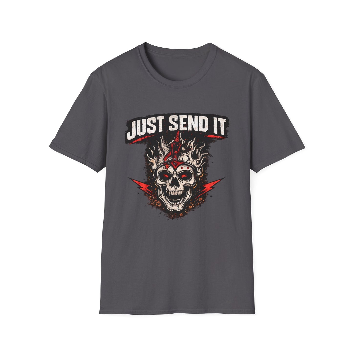 Just Send It Skull Moto T-Shirt - SJM Print Store