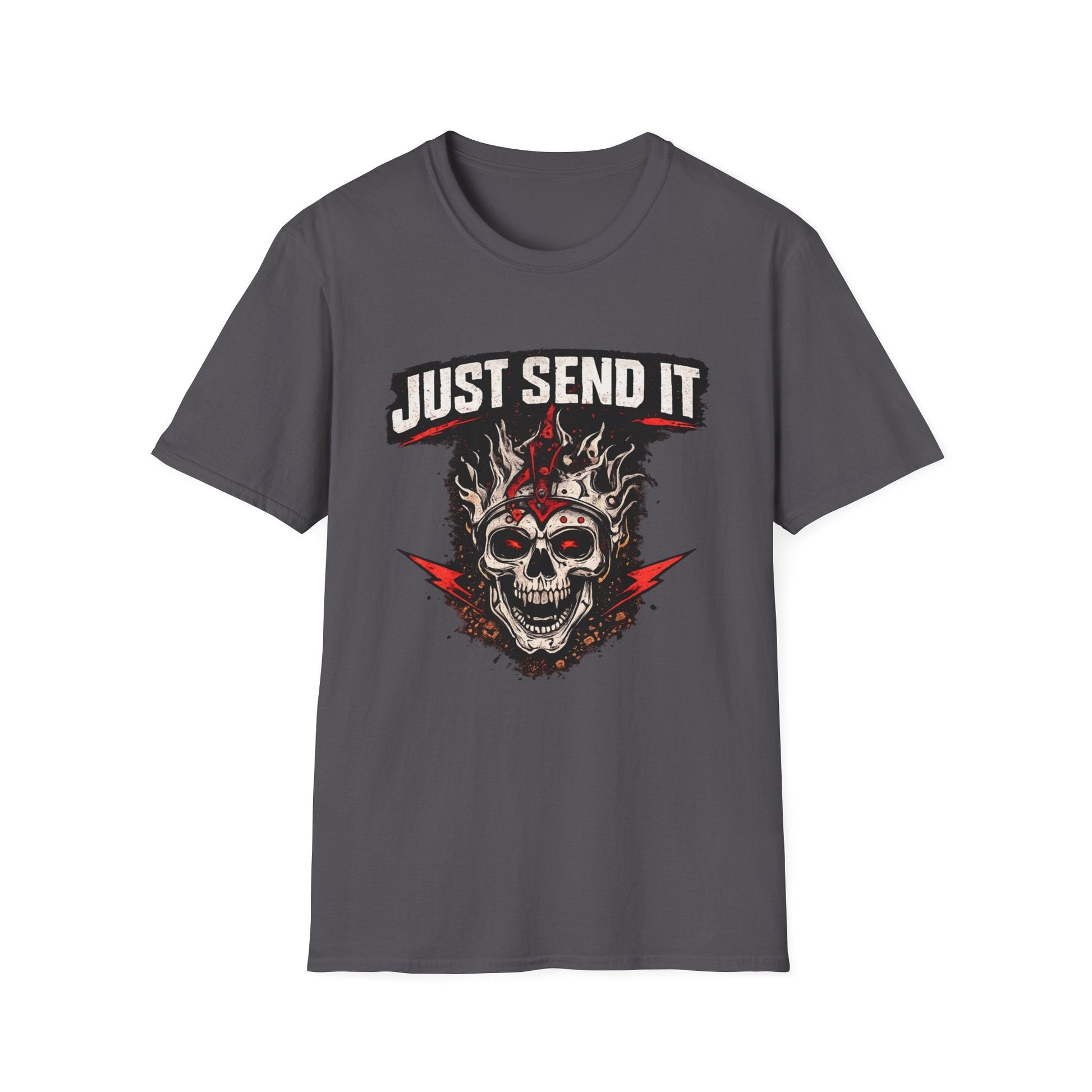 Just Send It Skull Moto T-Shirt - SJM Print Store