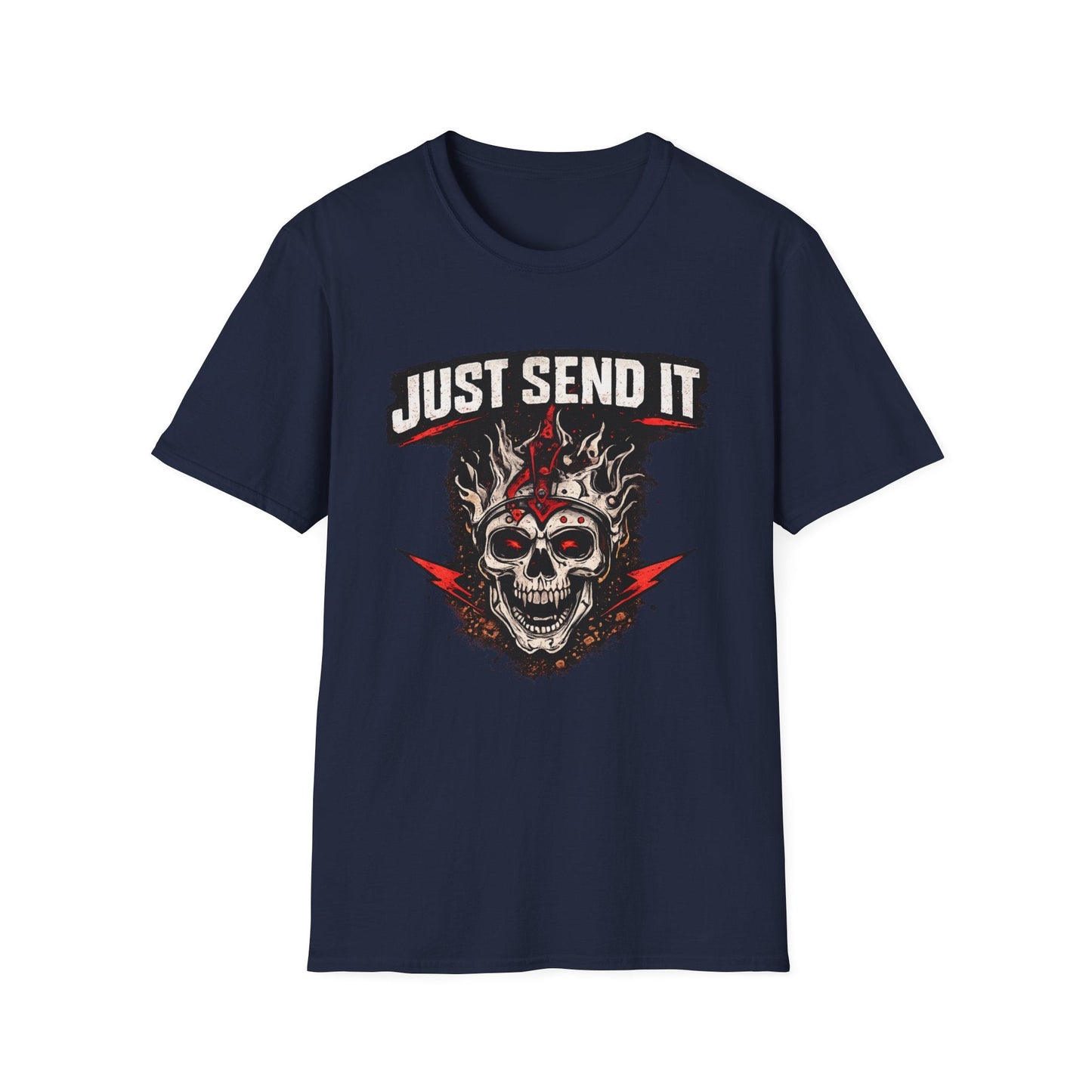 Just Send It Skull Moto T-Shirt - SJM Print Store