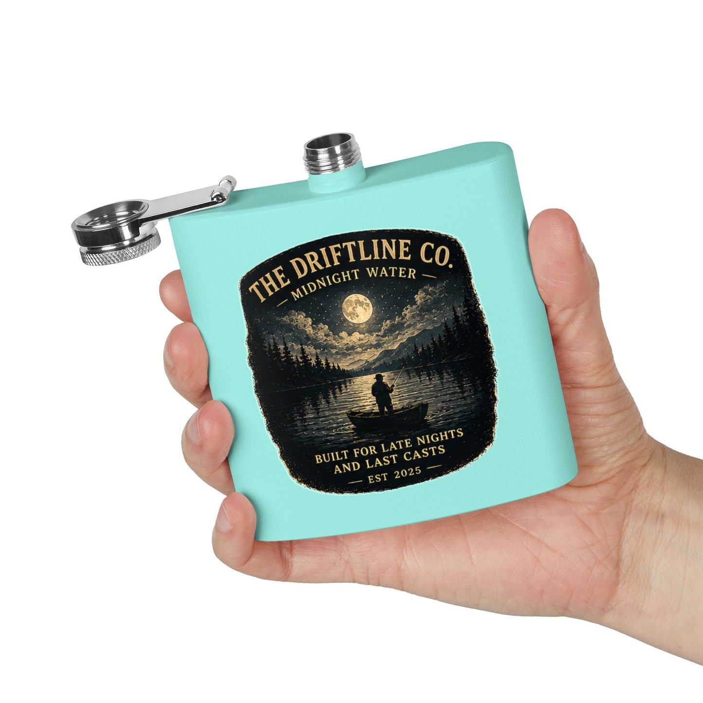 Late Nights Last Casts Hip Flask - SJM Print Store
