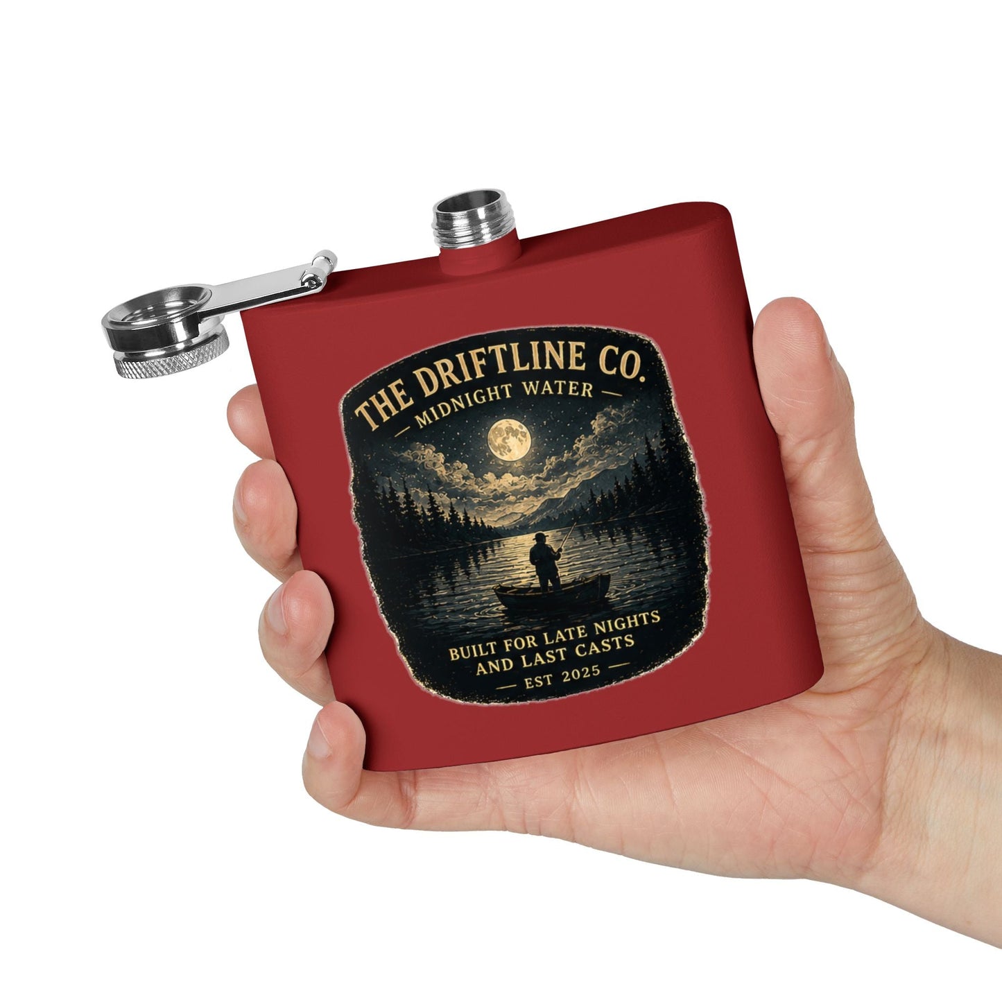 Late Nights Last Casts Hip Flask - SJM Print Store