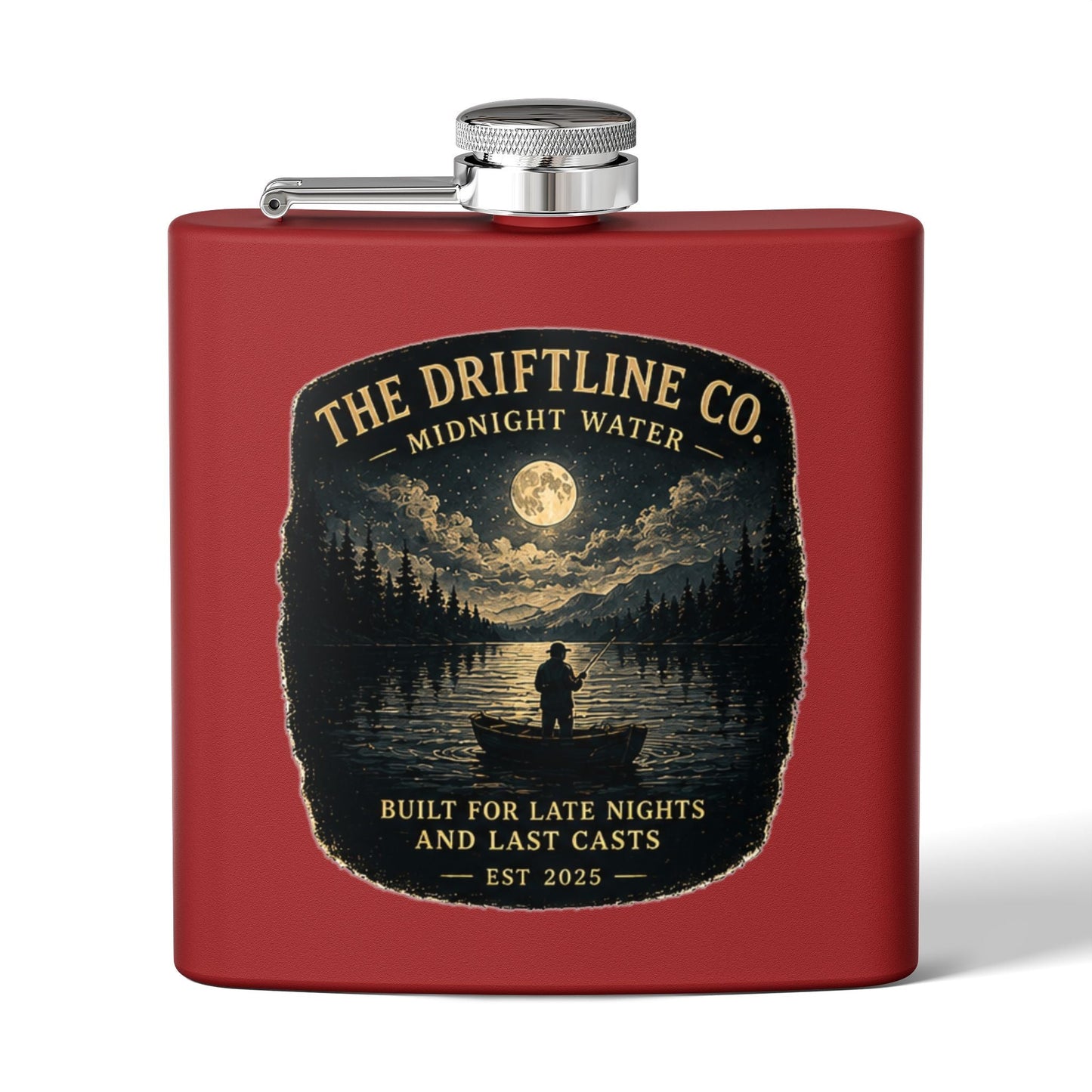 Late Nights Last Casts Hip Flask - SJM Print Store