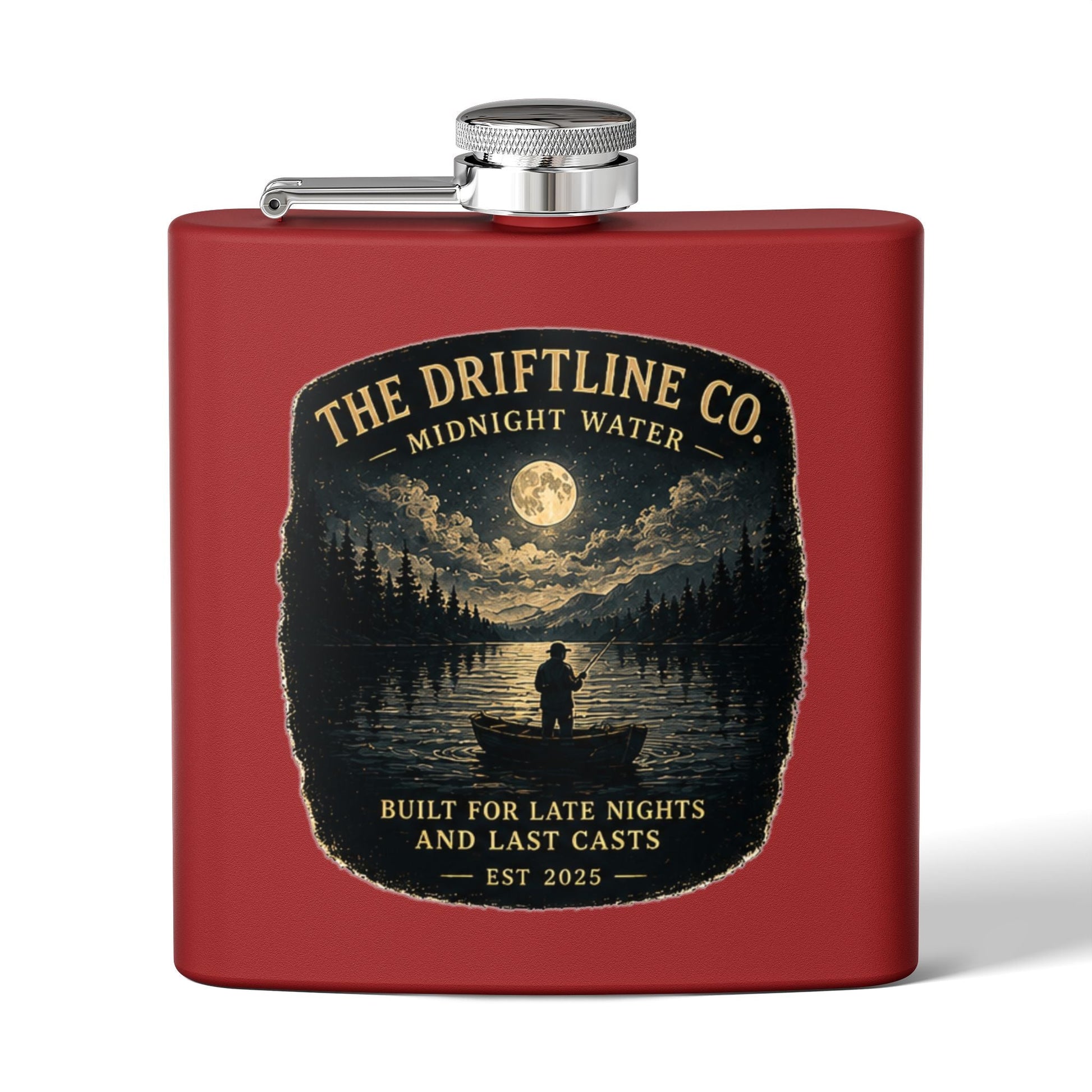 Late Nights Last Casts Hip Flask - SJM Print Store