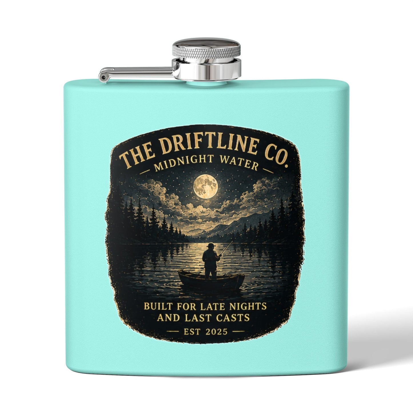 Late Nights Last Casts Hip Flask - SJM Print Store