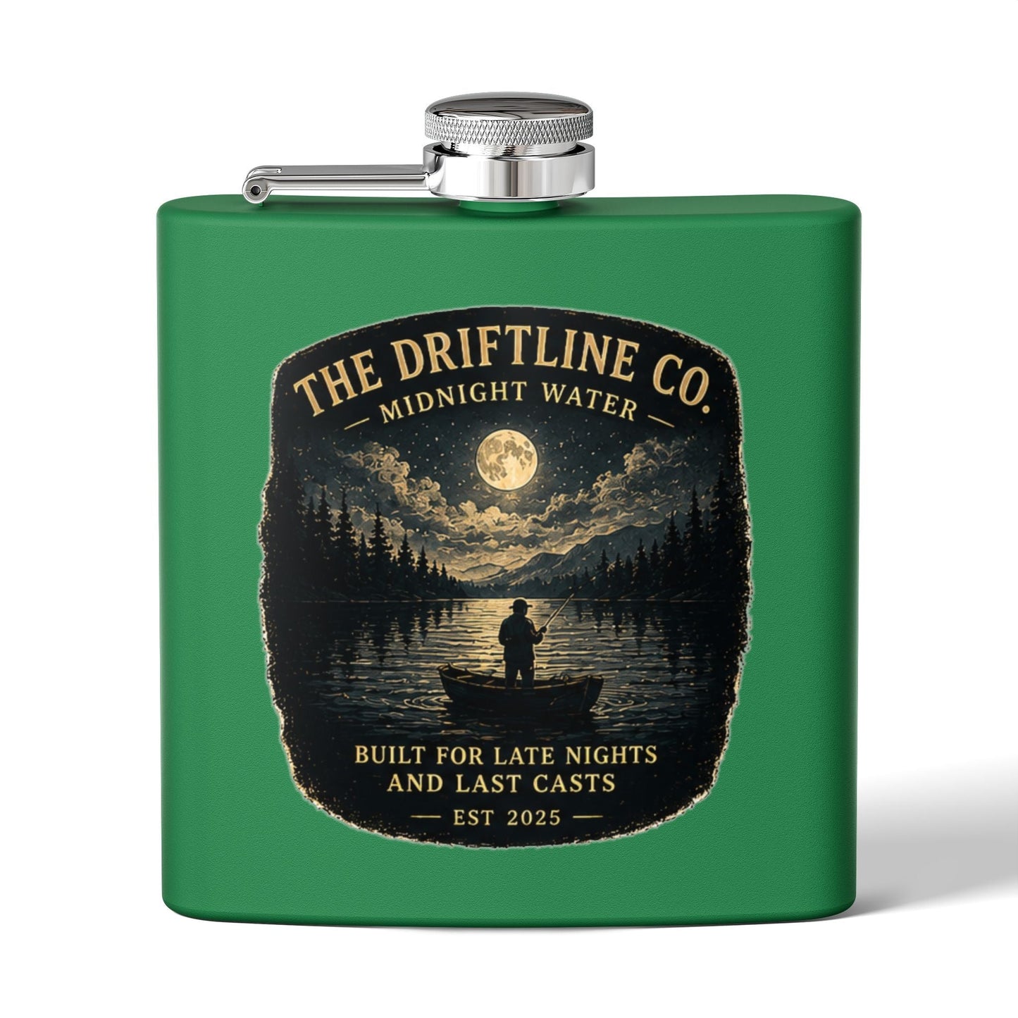 Late Nights Last Casts Hip Flask - SJM Print Store