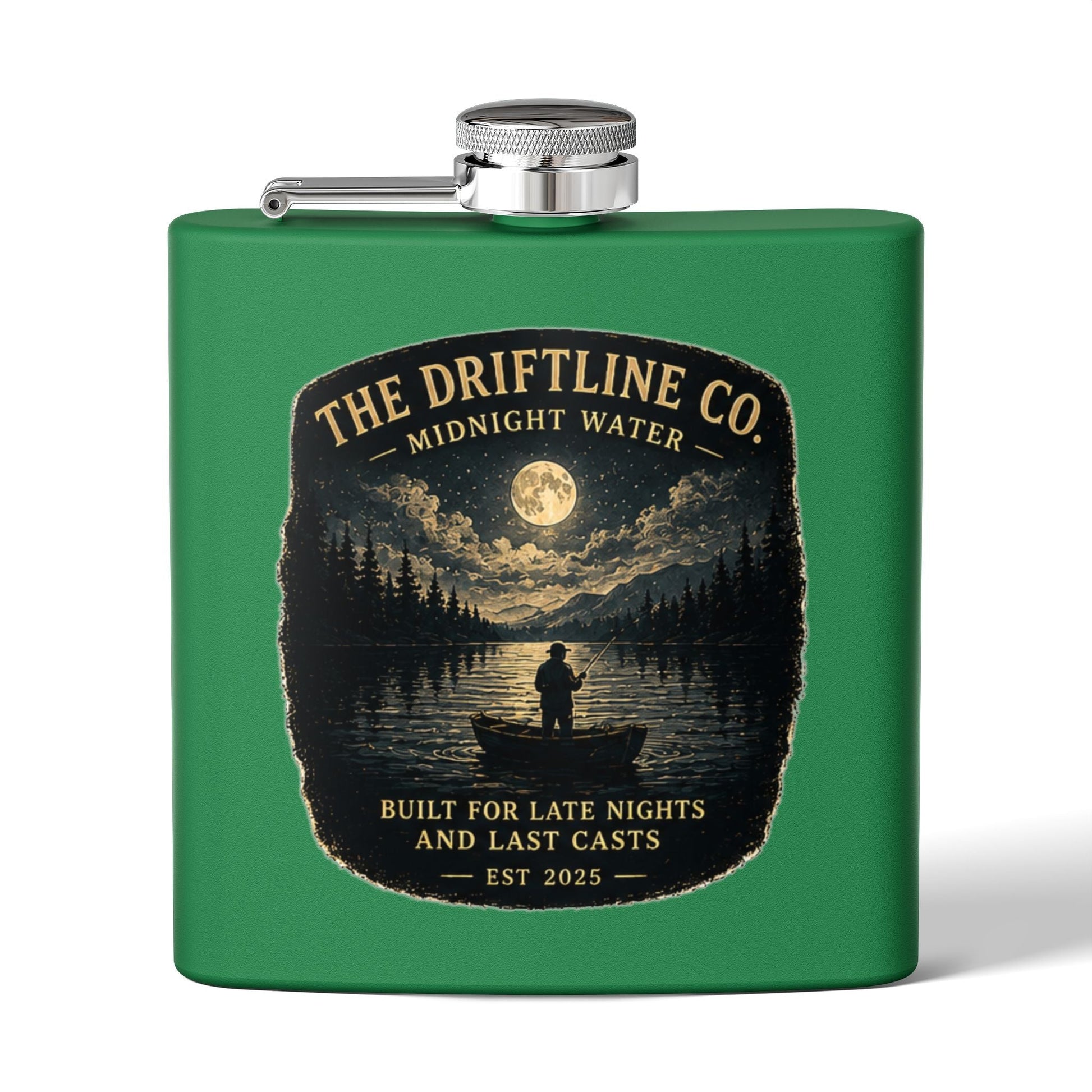 Late Nights Last Casts Hip Flask - SJM Print Store