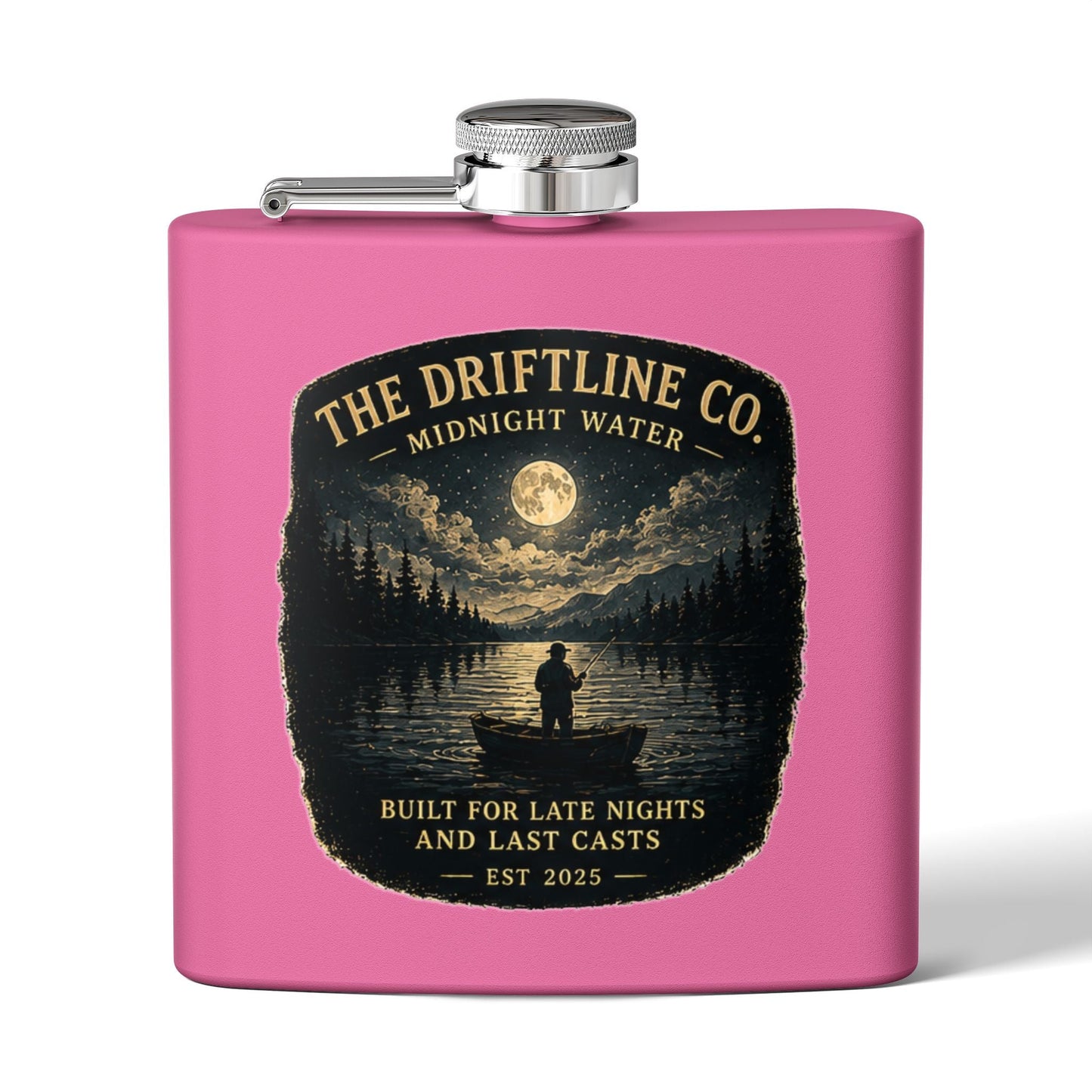Late Nights Last Casts Hip Flask - SJM Print Store