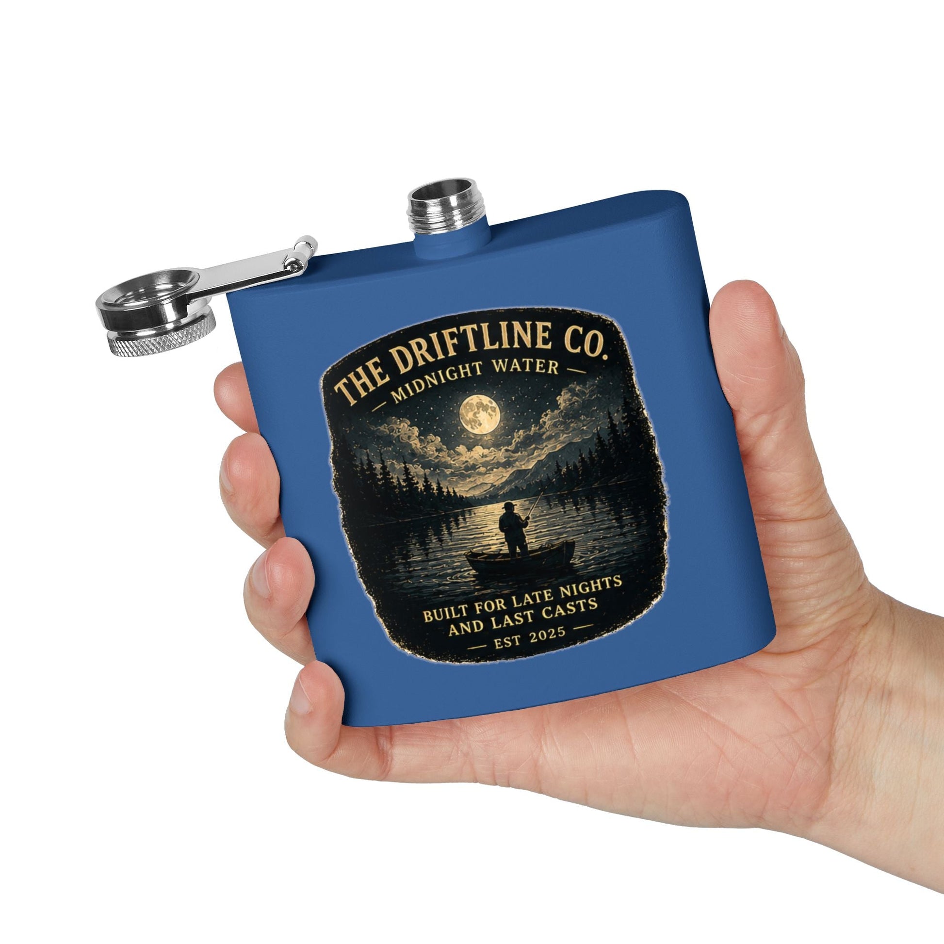 Late Nights Last Casts Hip Flask - SJM Print Store