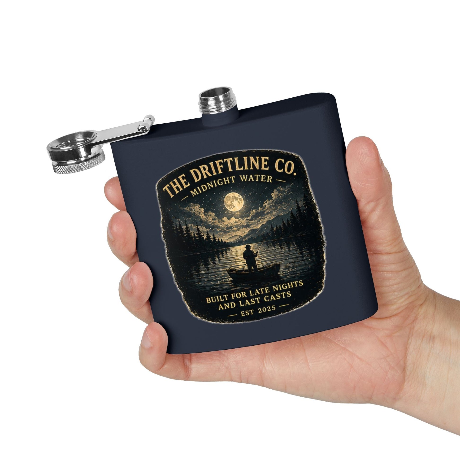 Late Nights Last Casts Hip Flask - SJM Print Store