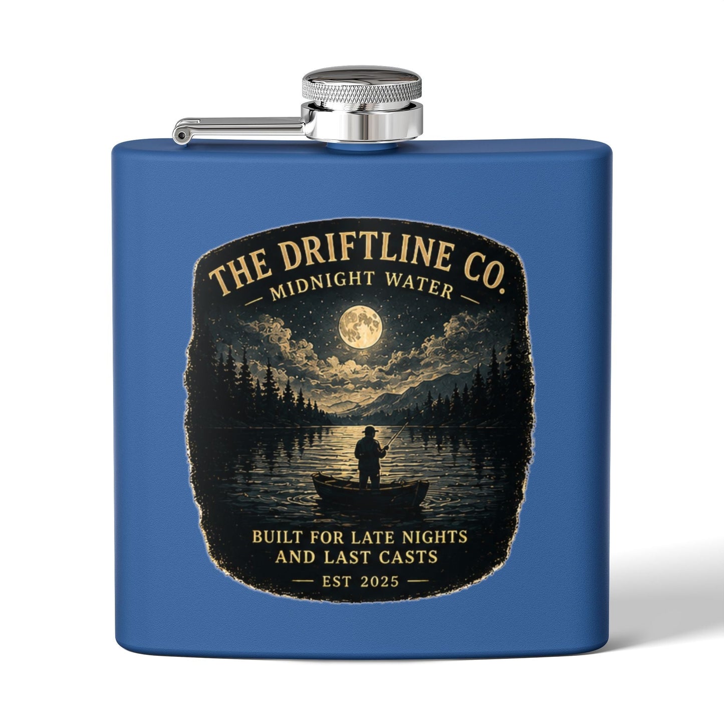 Late Nights Last Casts Hip Flask - SJM Print Store