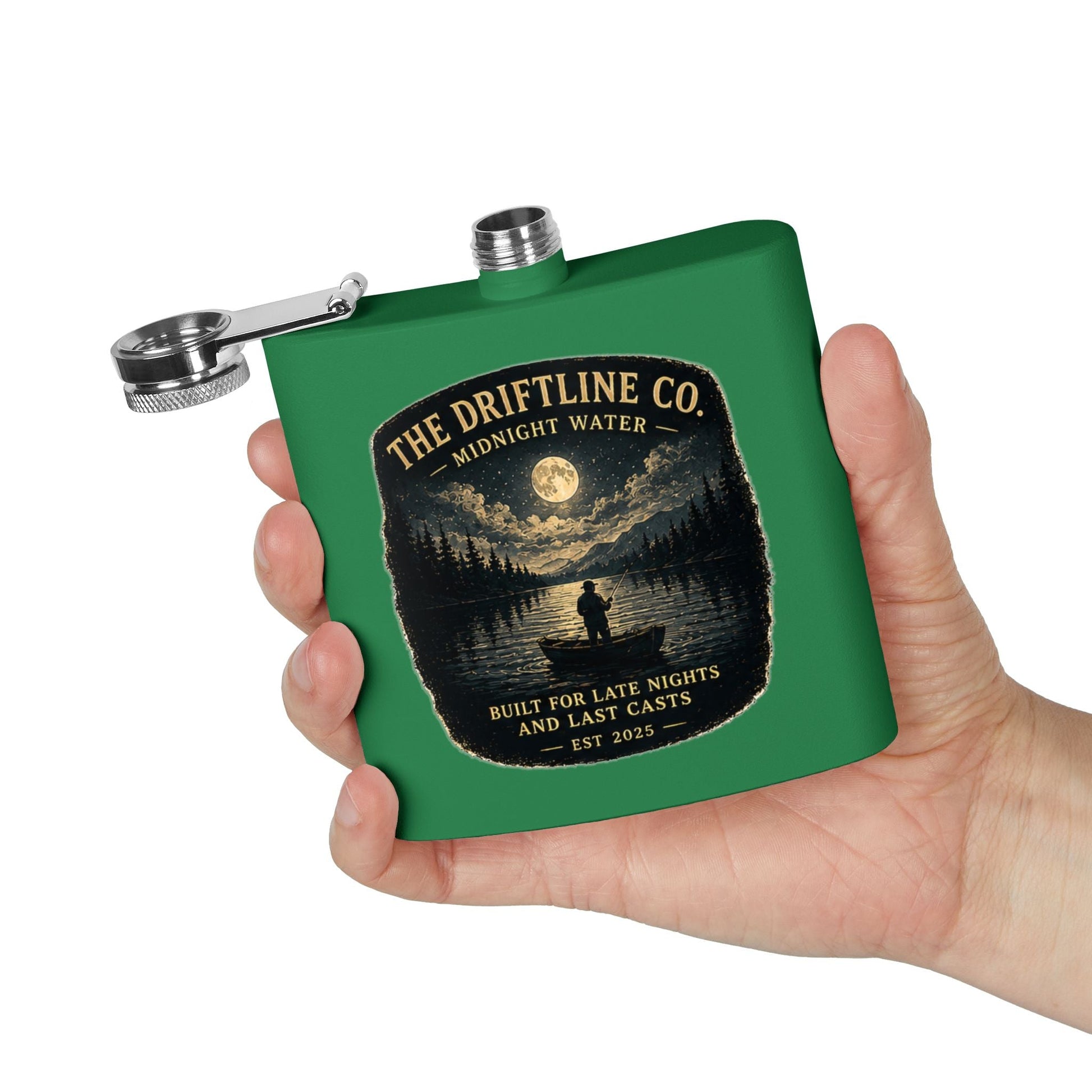 Late Nights Last Casts Hip Flask - SJM Print Store