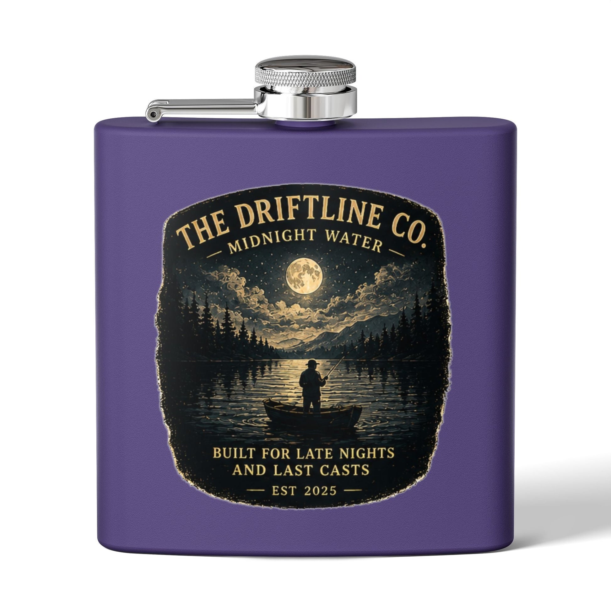 Late Nights Last Casts Hip Flask - SJM Print Store
