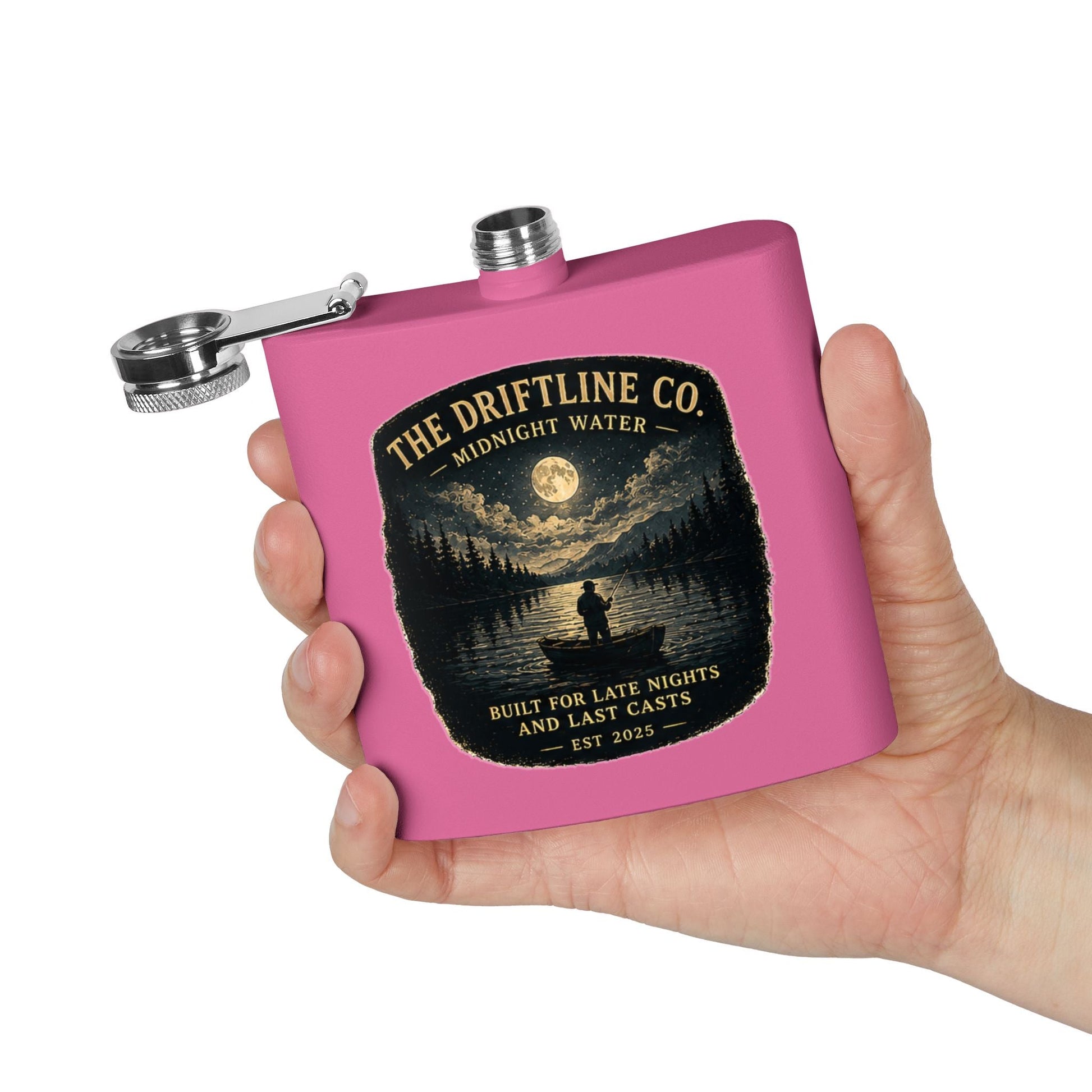 Late Nights Last Casts Hip Flask - SJM Print Store
