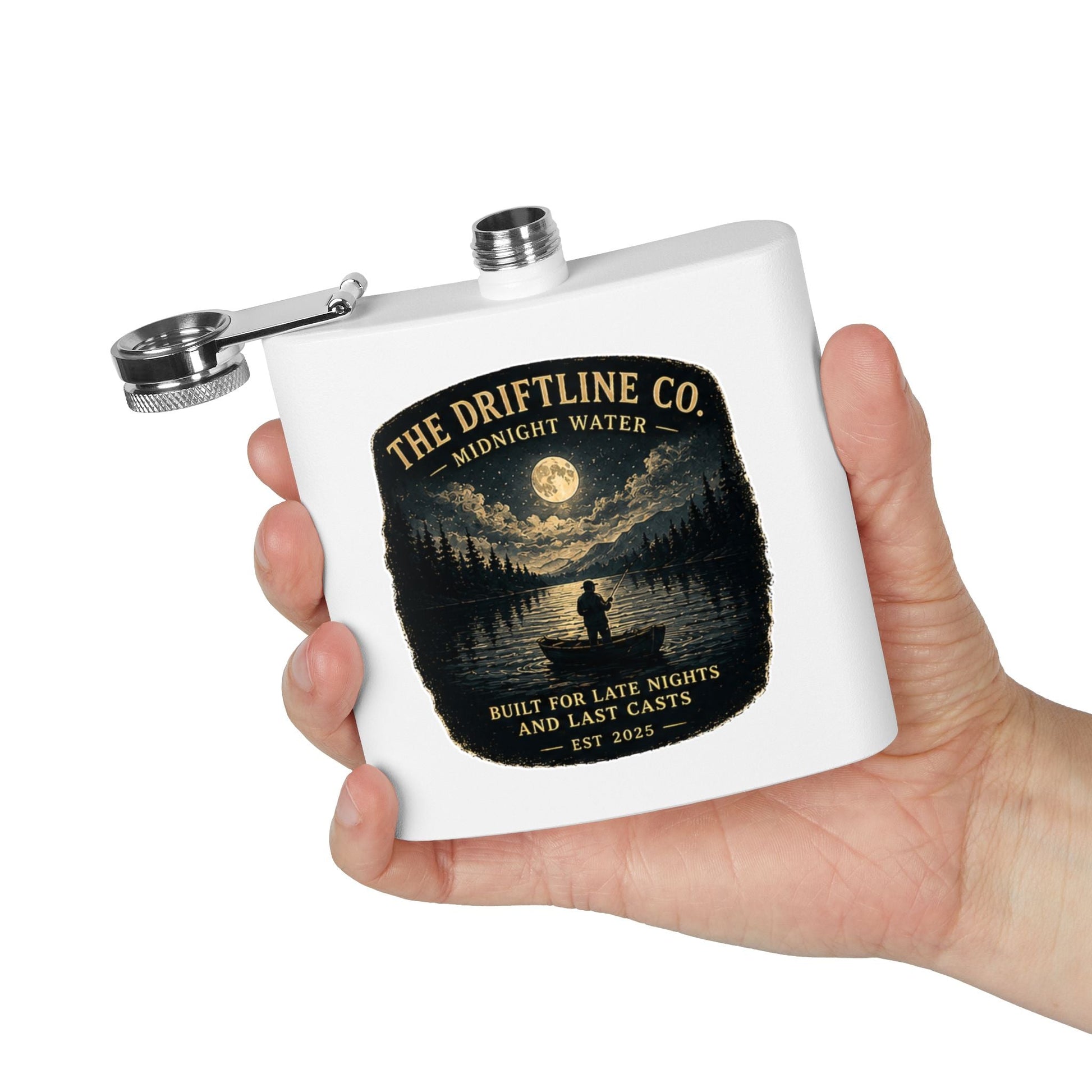 Late Nights Last Casts Hip Flask - SJM Print Store