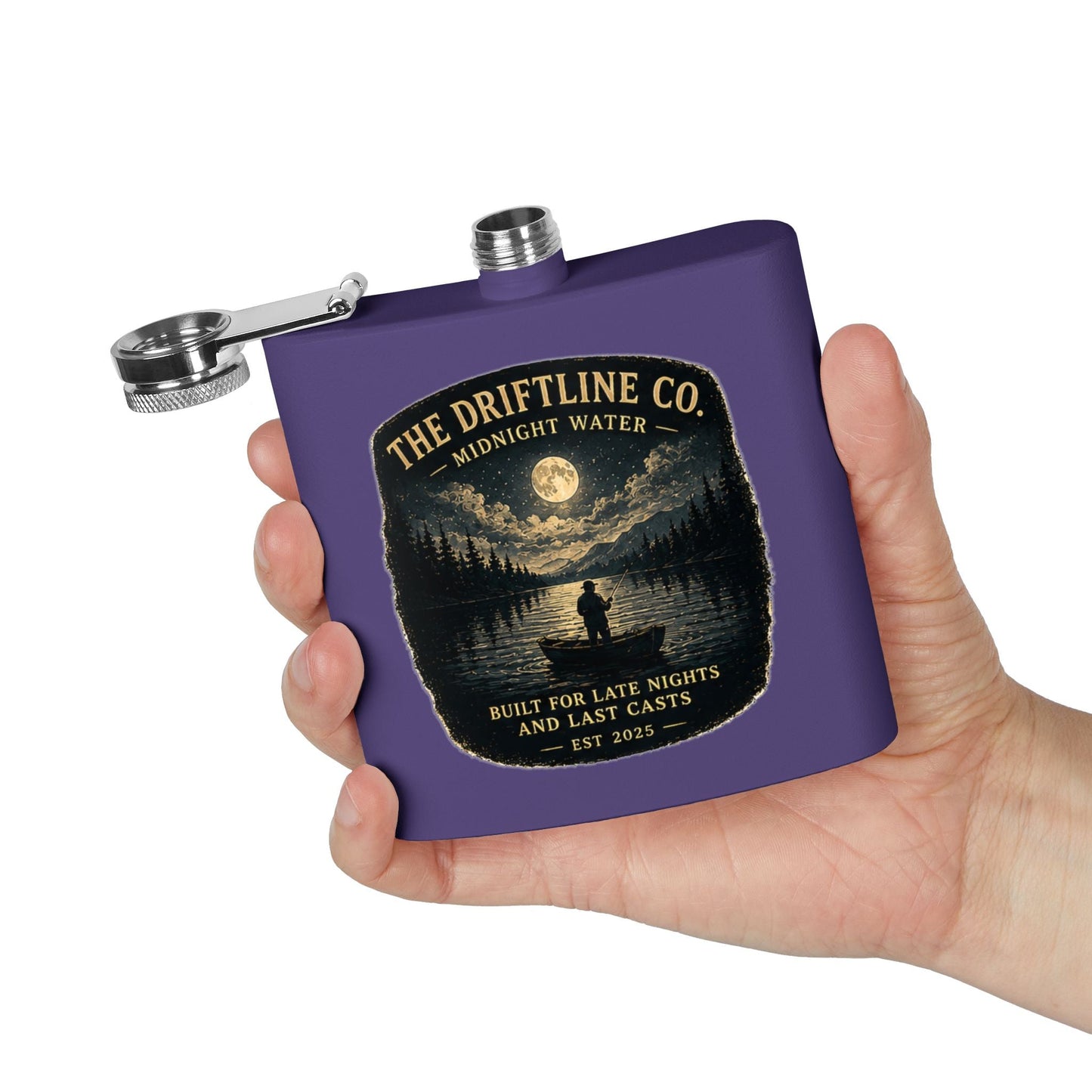 Late Nights Last Casts Hip Flask - SJM Print Store