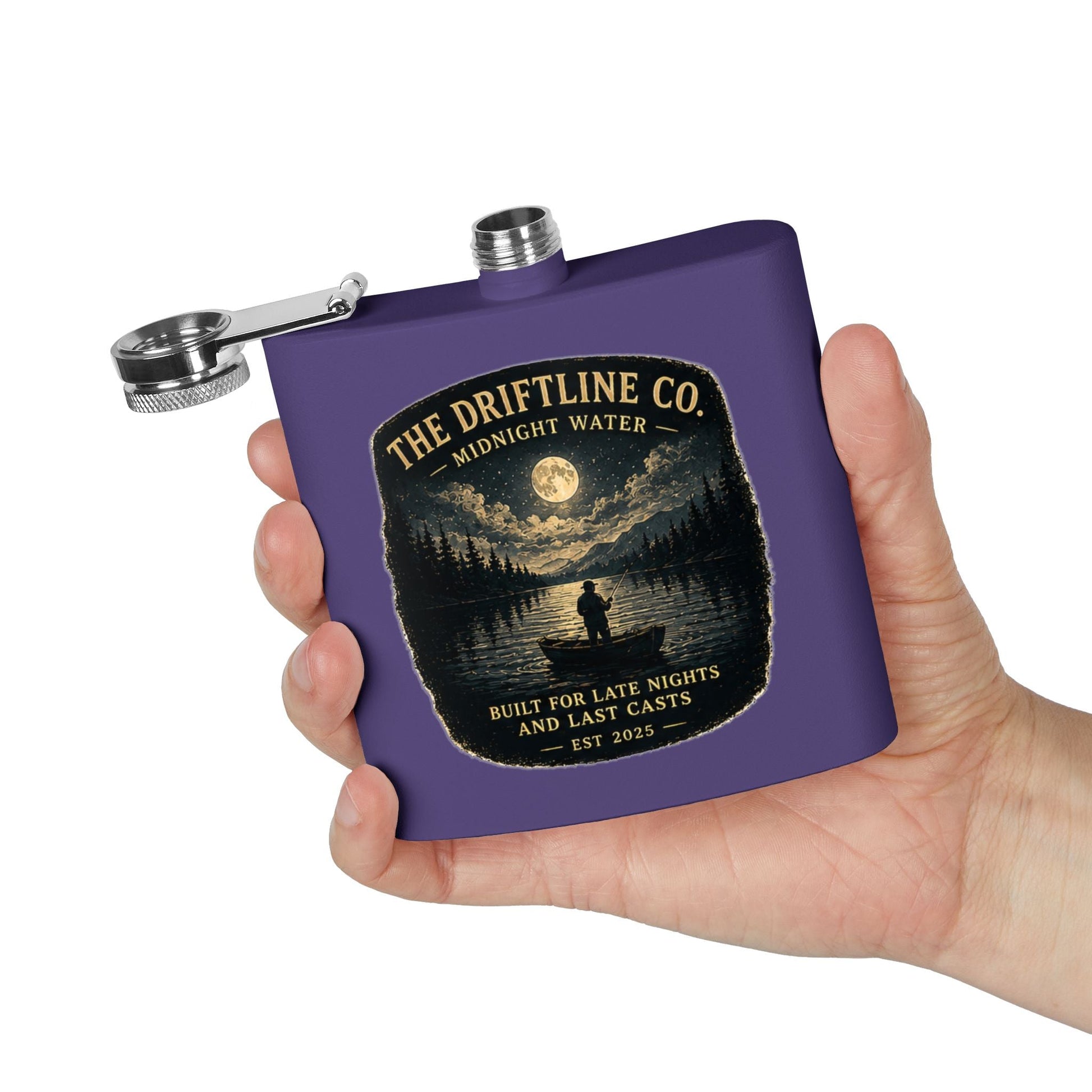 Late Nights Last Casts Hip Flask - SJM Print Store
