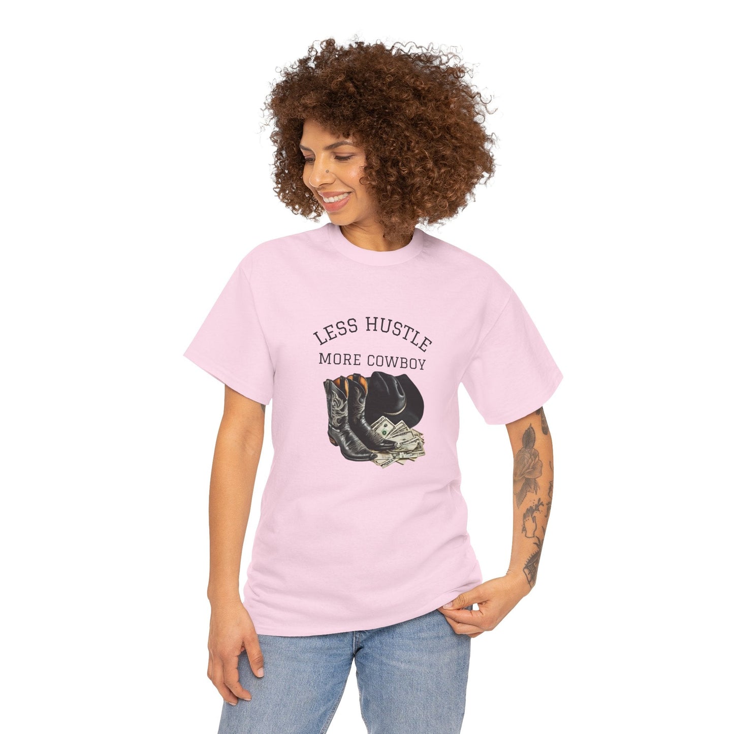 Less Hustle More Cowboy unique designed T-Shirt - SJM Print Store