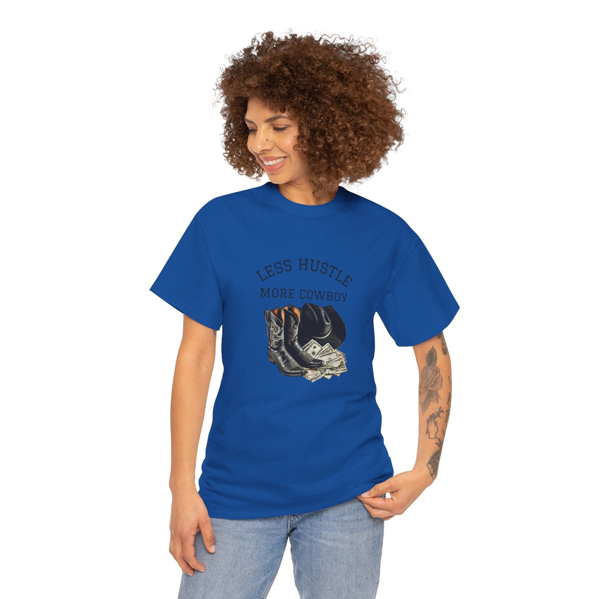 Less Hustle More Cowboy unique designed T-Shirt - SJM Print Store