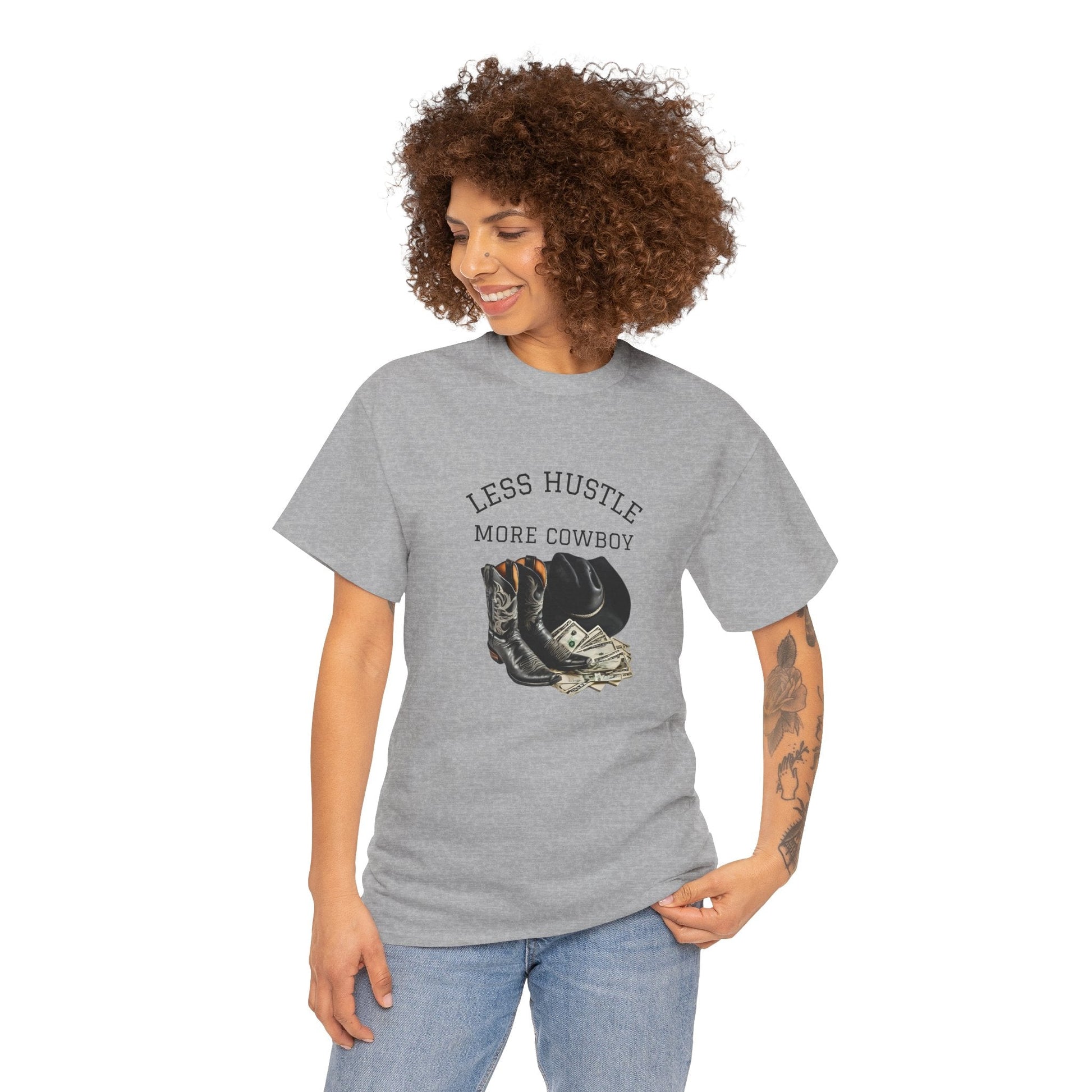 Less Hustle More Cowboy unique designed T-Shirt - SJM Print Store