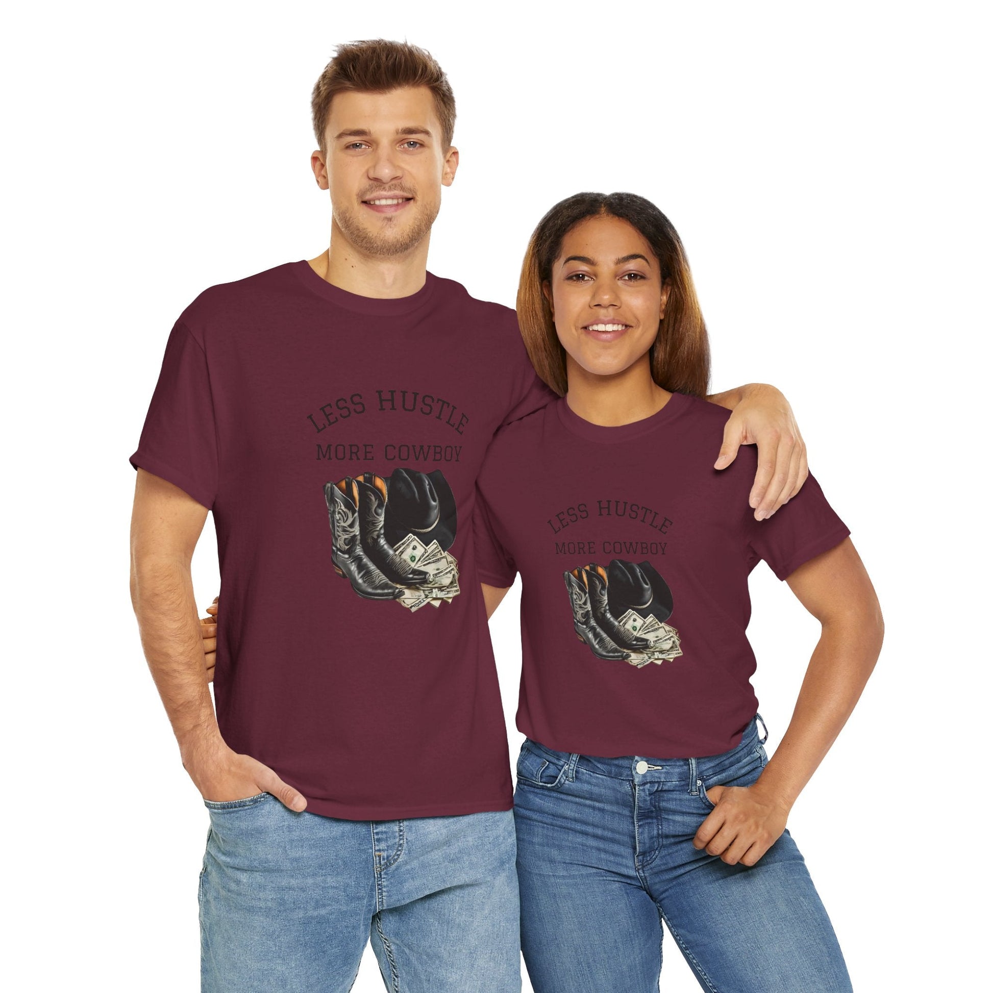 Less Hustle More Cowboy unique designed T-Shirt - SJM Print Store