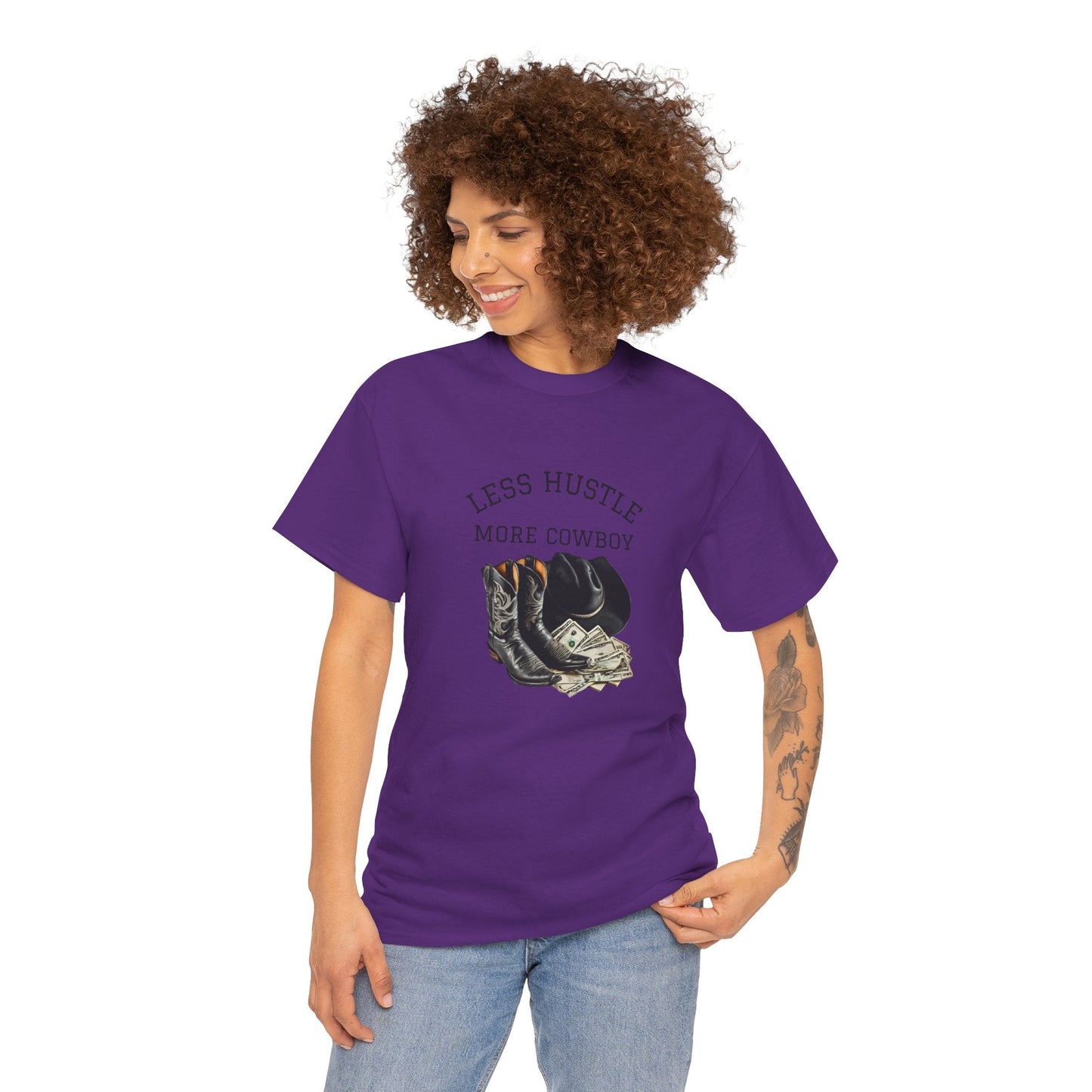 Less Hustle More Cowboy unique designed T-Shirt - SJM Print Store