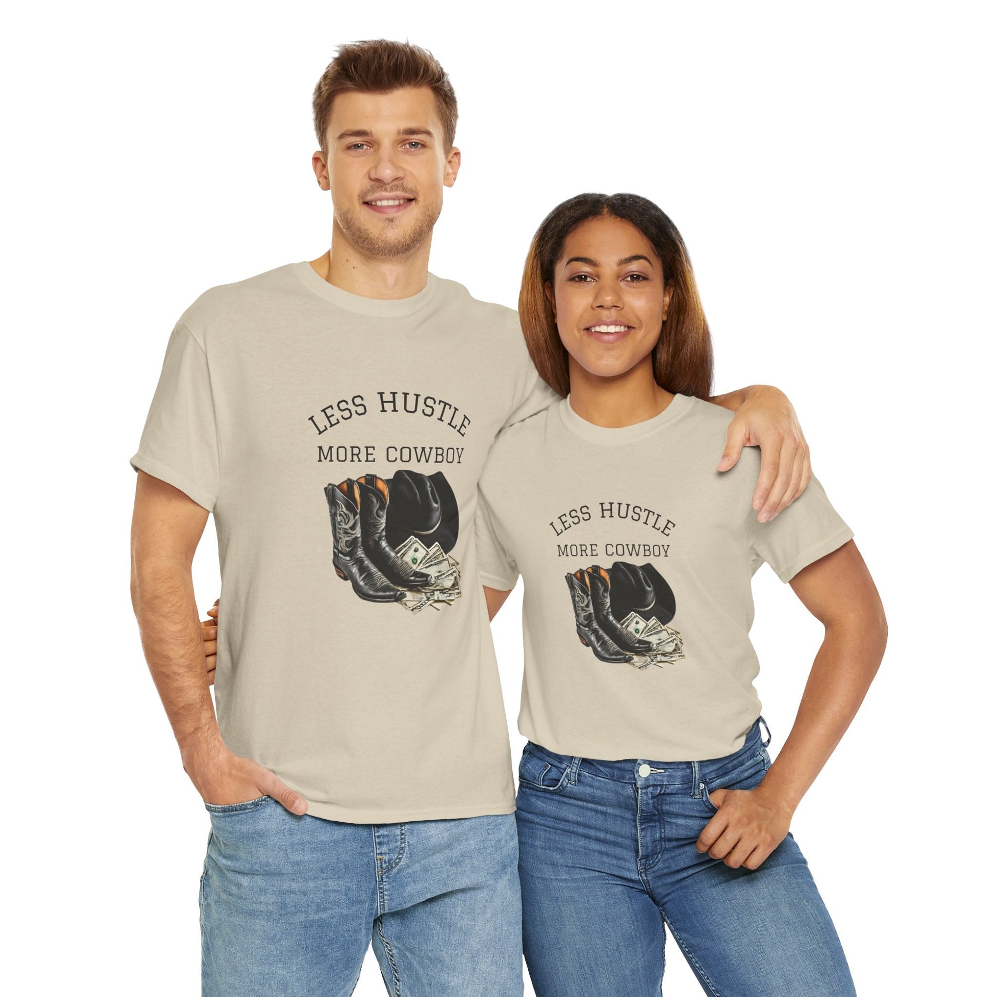 Less Hustle More Cowboy unique designed T-Shirt - SJM Print Store