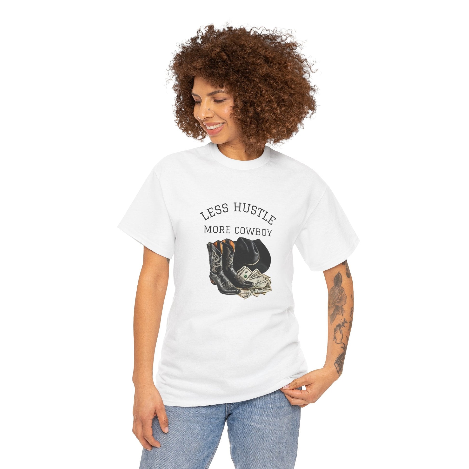 Less Hustle More Cowboy unique designed T-Shirt - SJM Print Store
