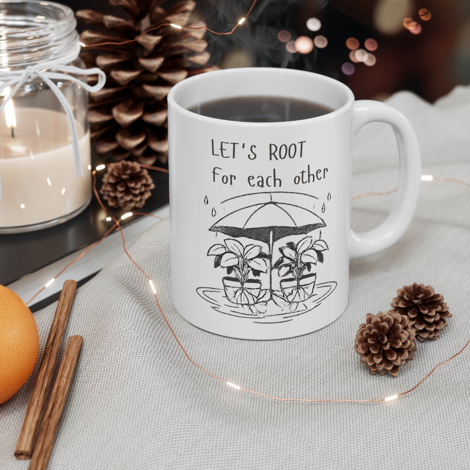 Let's Root For Each Other Mug Illustrated Mug - SJM Print Store