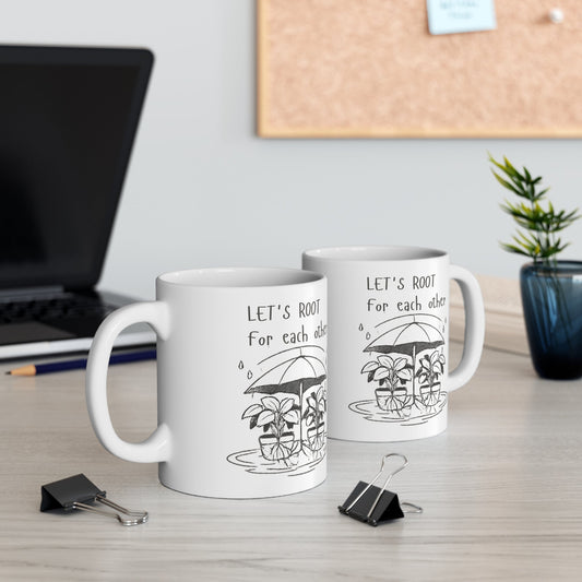 Let's Root For Each Other Mug Illustrated Mug - SJM Print Store