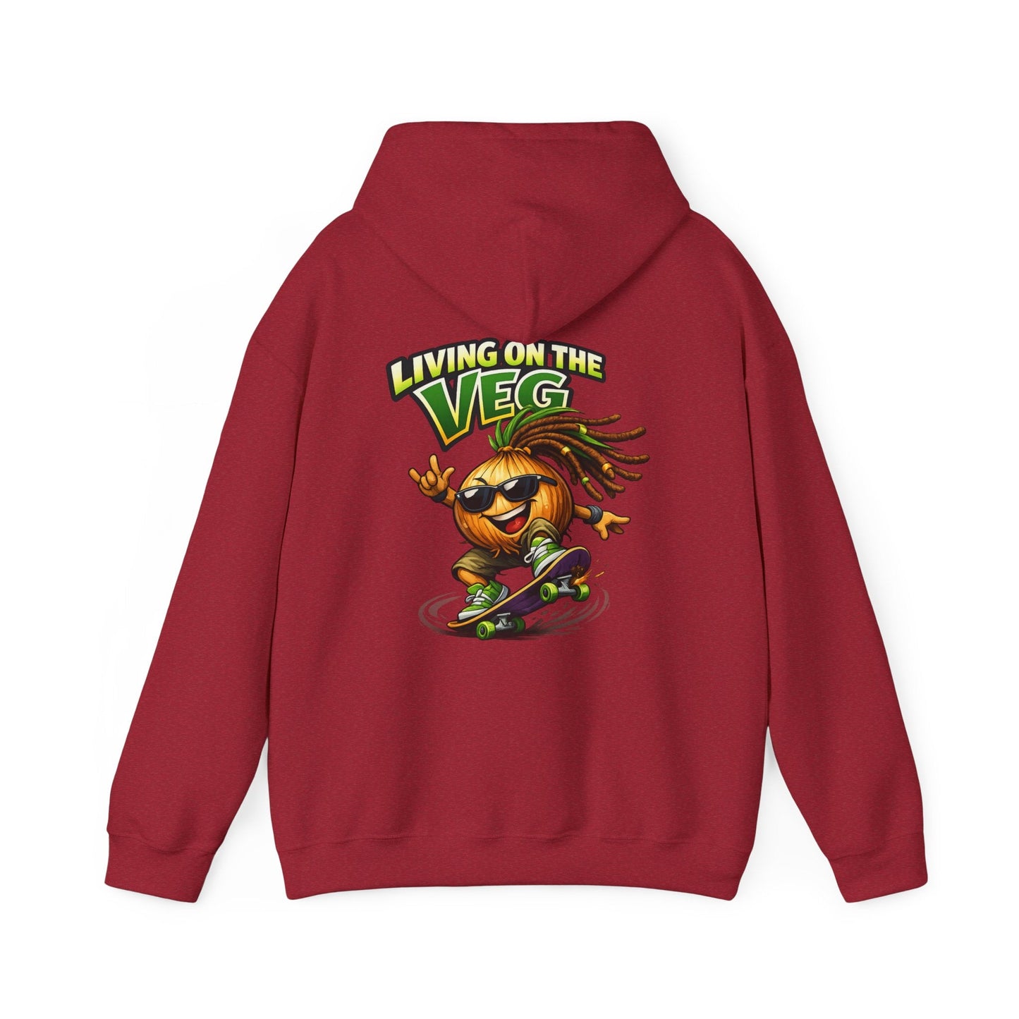 Living on the Veg Onion Skateboarder Hoodie - SJM Print Store