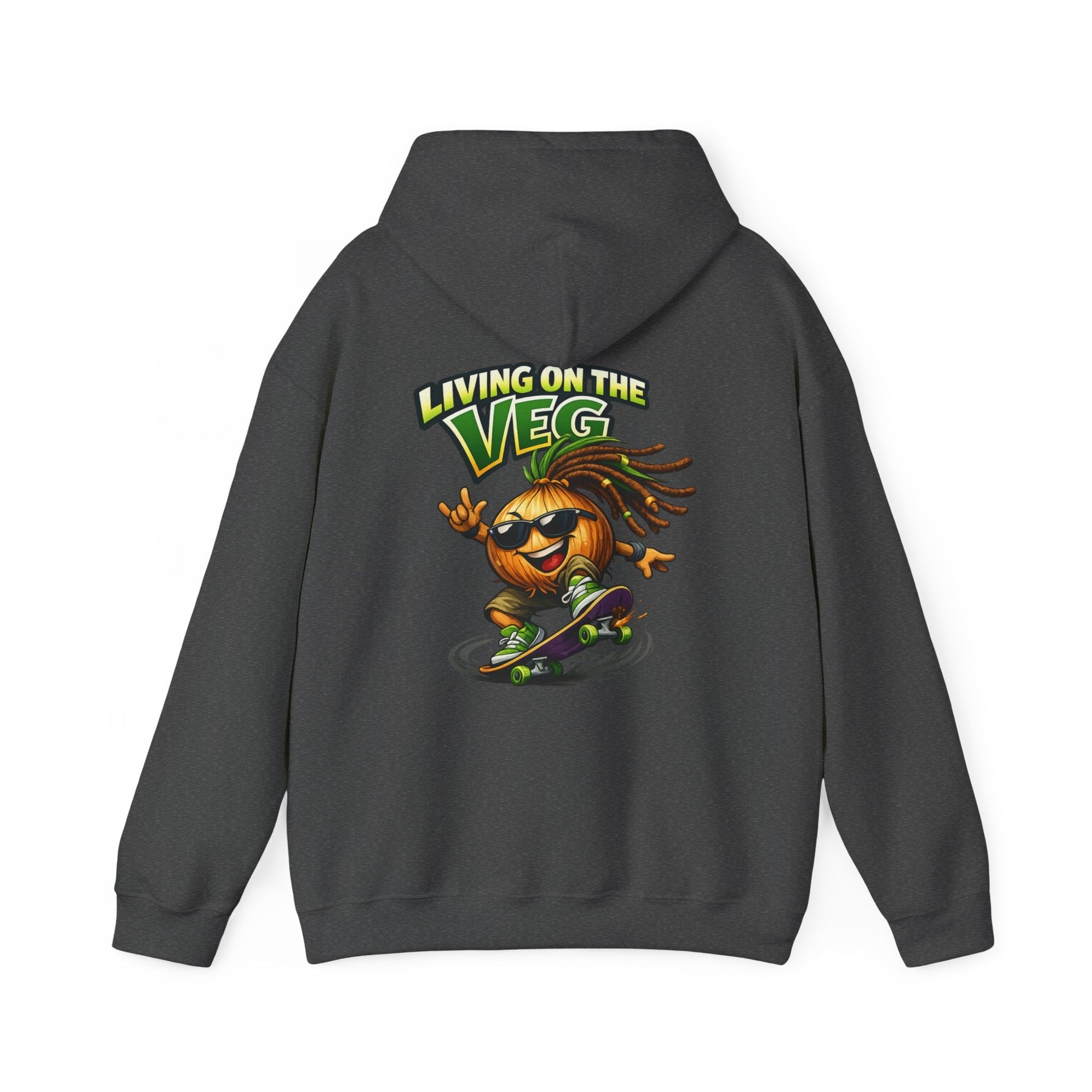 Living on the Veg Onion Skateboarder Hoodie - SJM Print Store