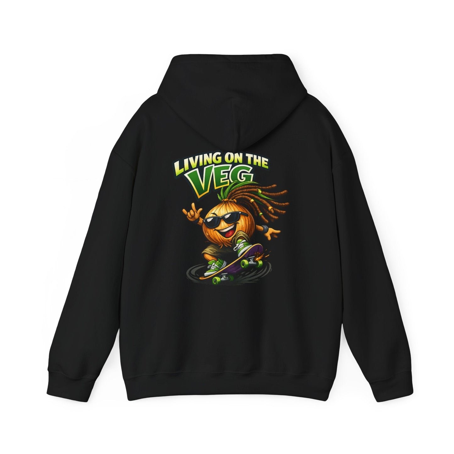 Living on the Veg Onion Skateboarder Hoodie - SJM Print Store