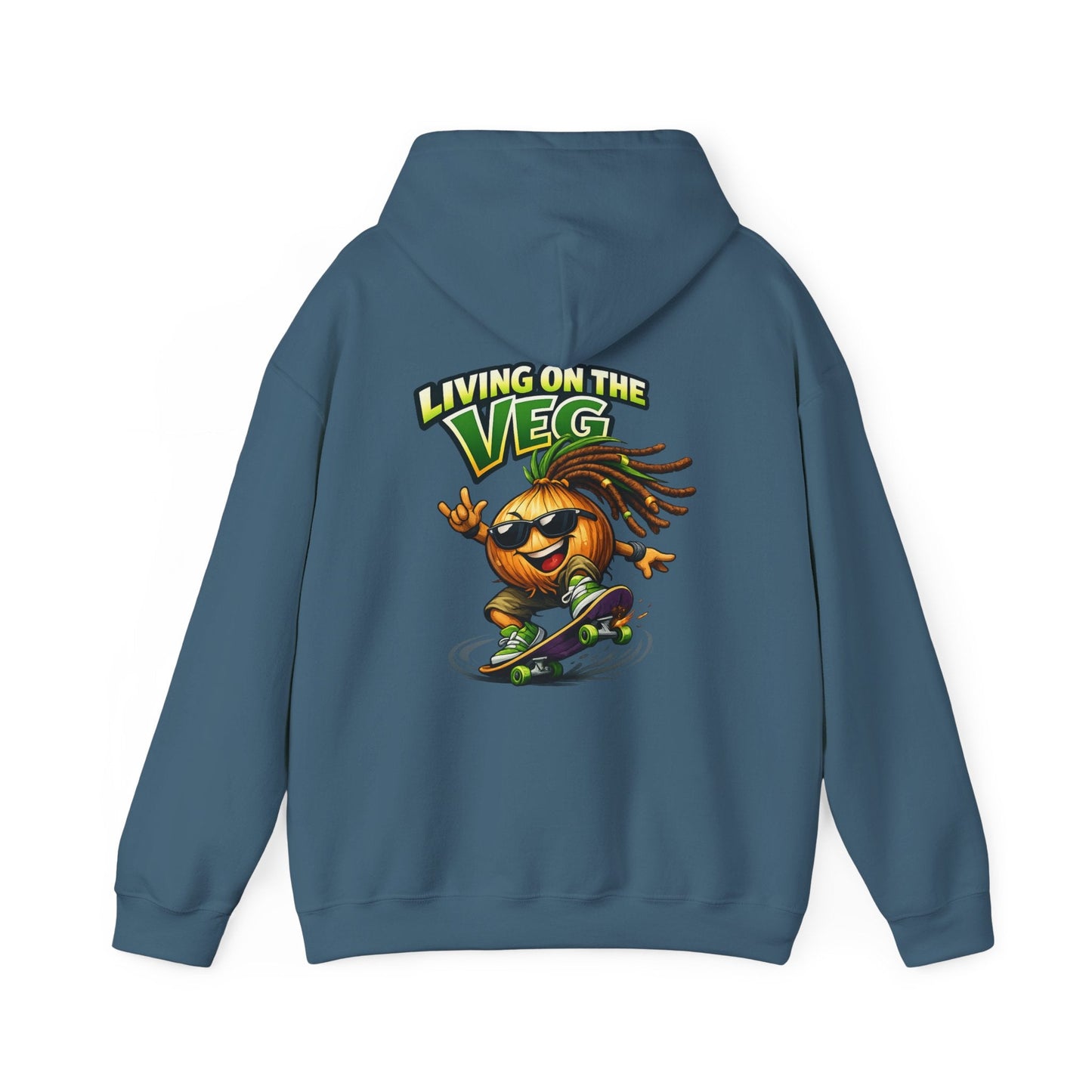 Living on the Veg Onion Skateboarder Hoodie - SJM Print Store